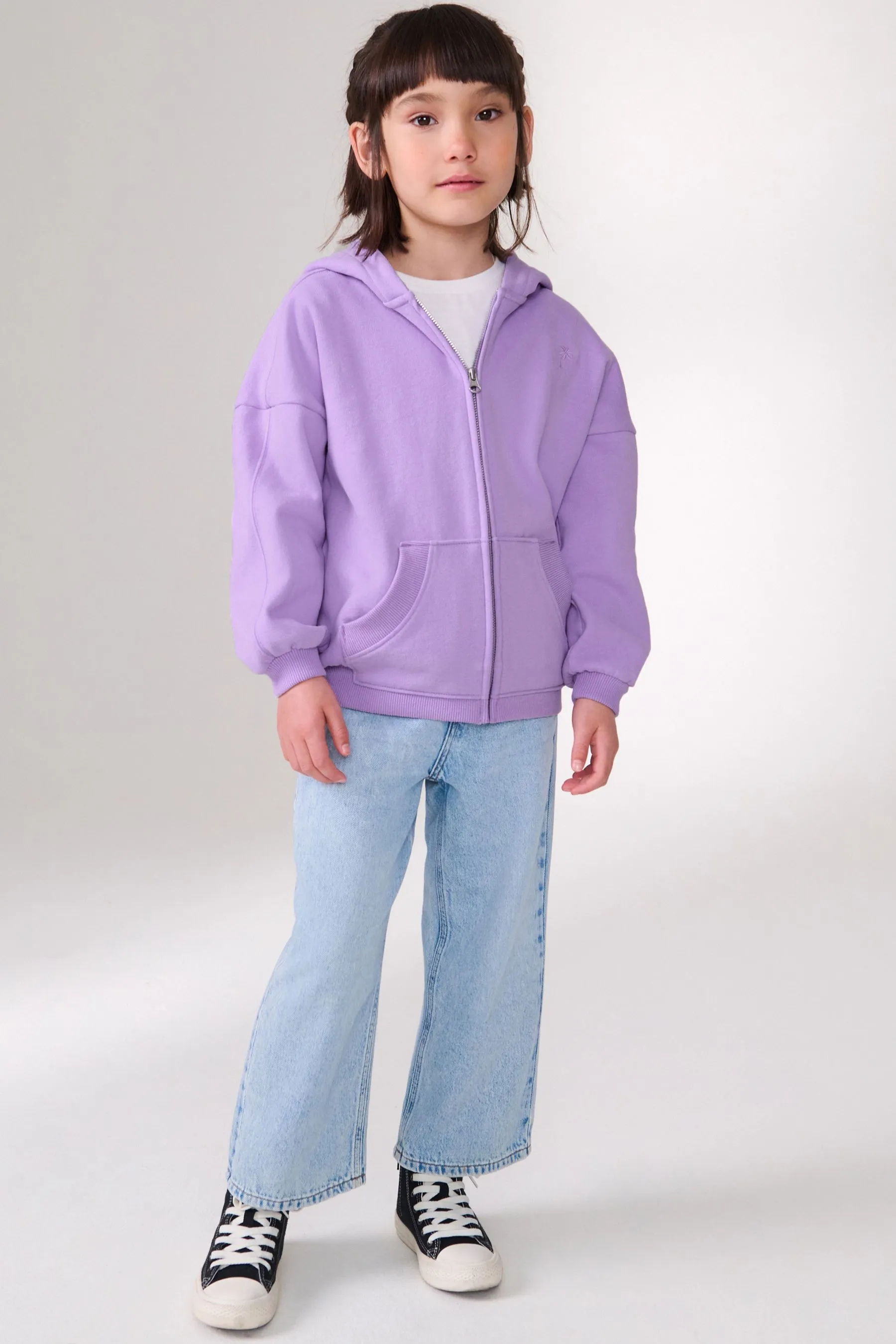 Felpa con cappuccio con zip (3-16anni)    
