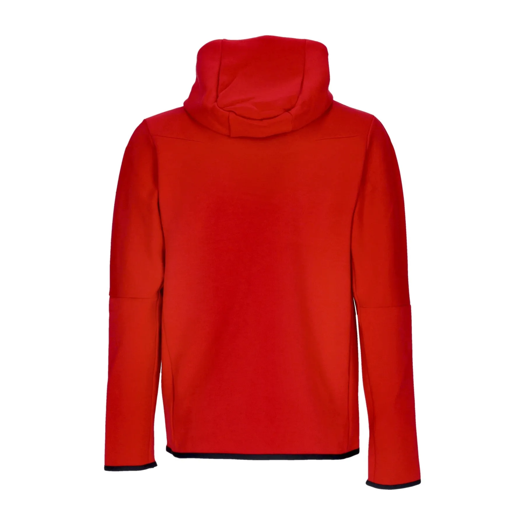 Felpa Leggera Cappuccio Zip Uomo Sportswear Tech Fleece Hoodie Gym Red/black
