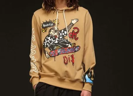 Felpa Uomo Disclaimer 53205 Marrone
