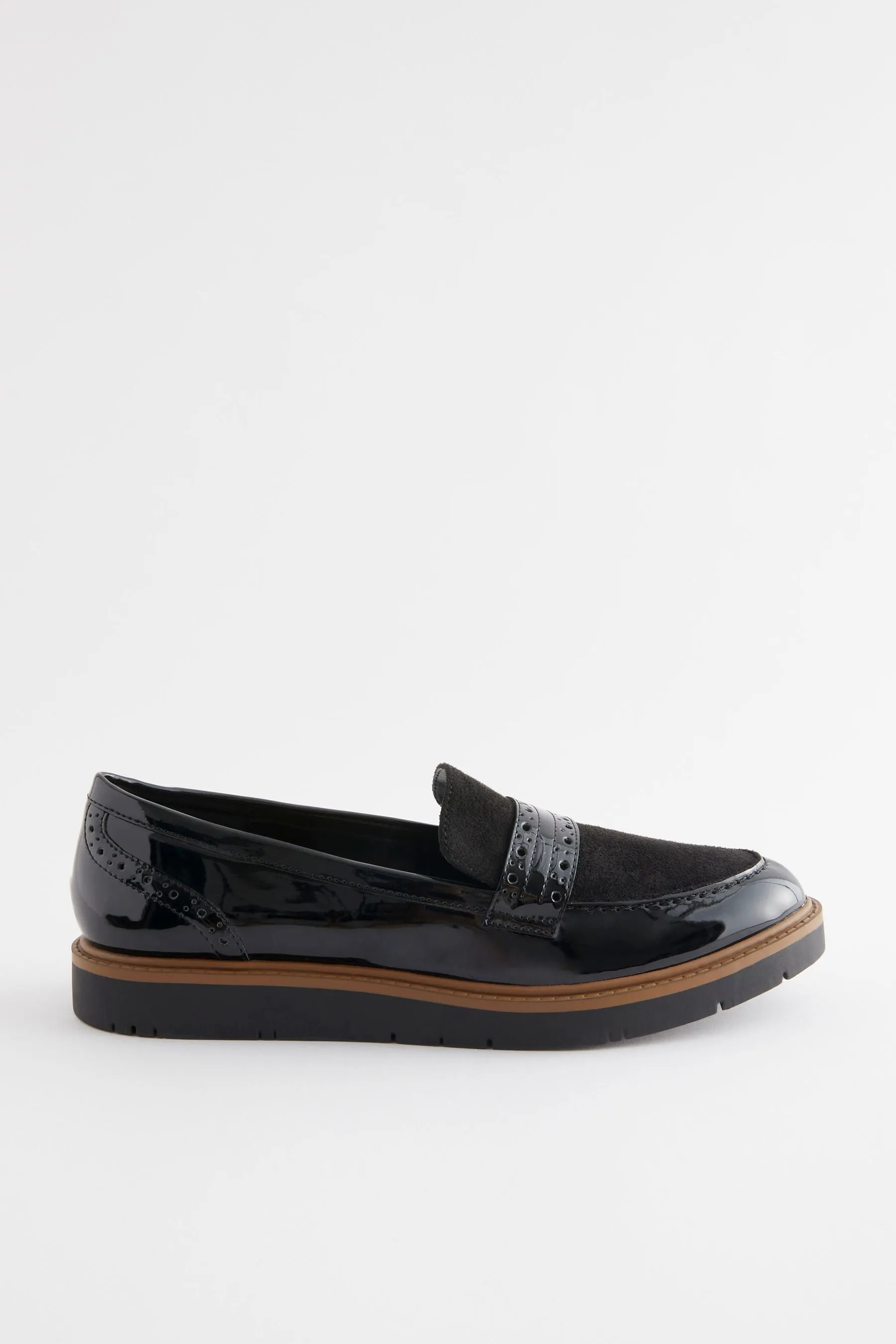 Forever Comfort® - Mocassini con dettaglio brogue e suola spessa