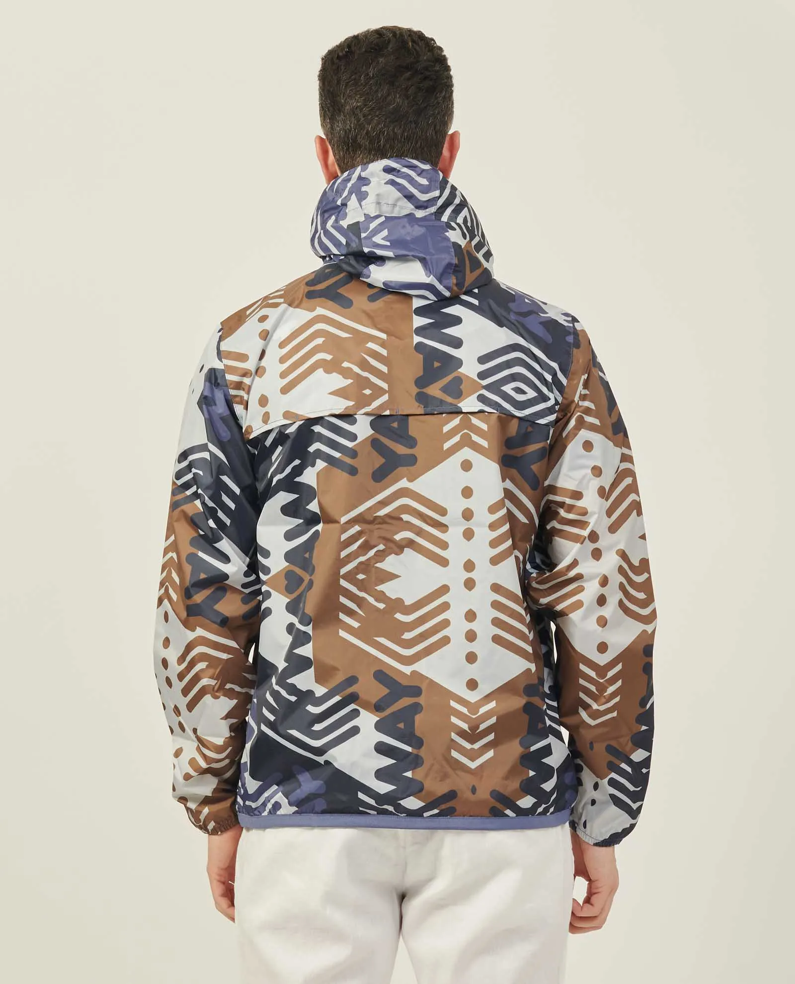Giacca corta K-way Levrai con logo all-over