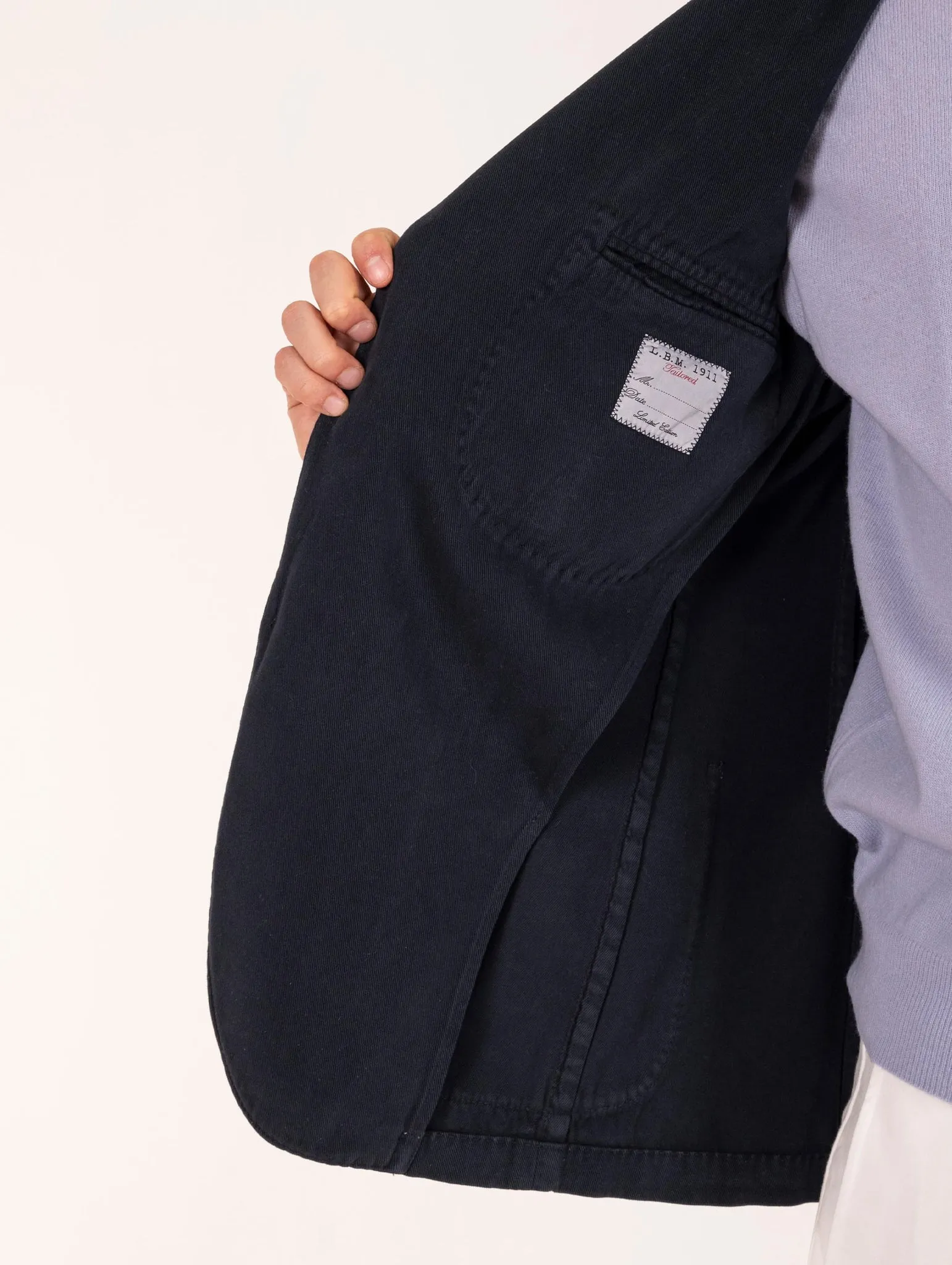 Giacca L.B.M. 1911 in Cotone e Cashmere Navy