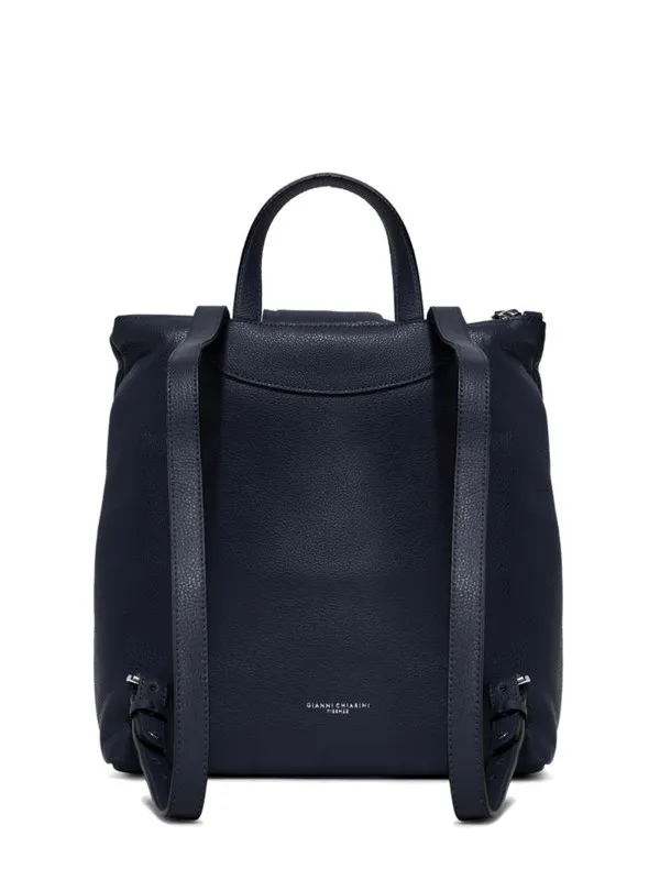 Giada leather backpack with front zip