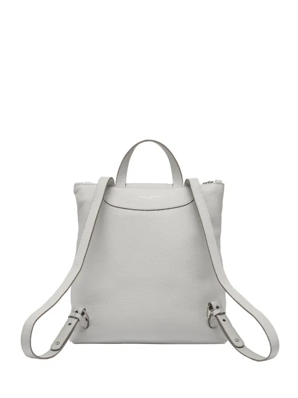 Giada leather backpack with front zips