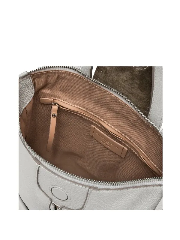 Giada leather backpack with front zips