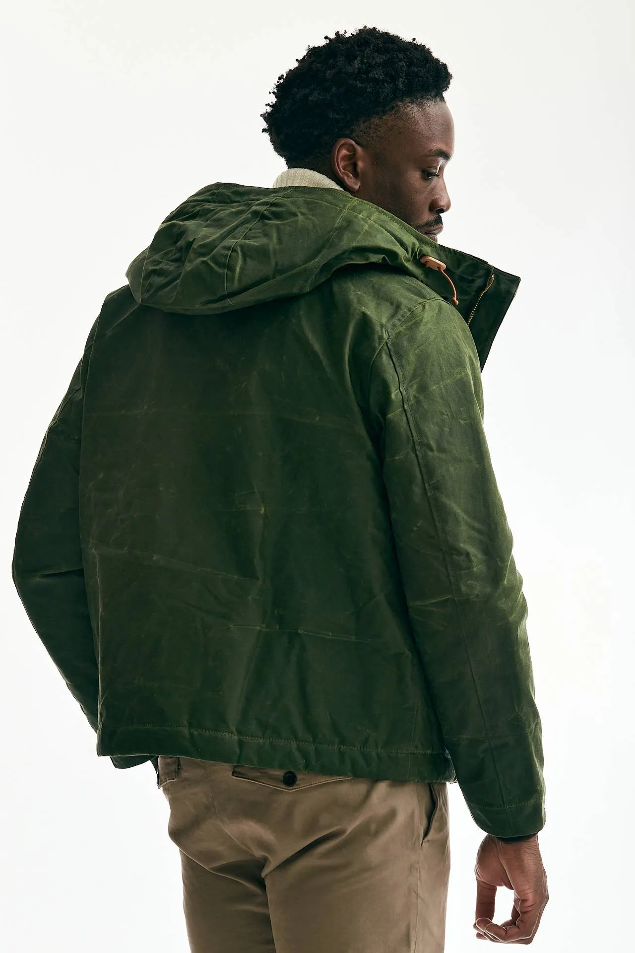 Giubbotto BLAZER COAT in cotone cerato verde 
