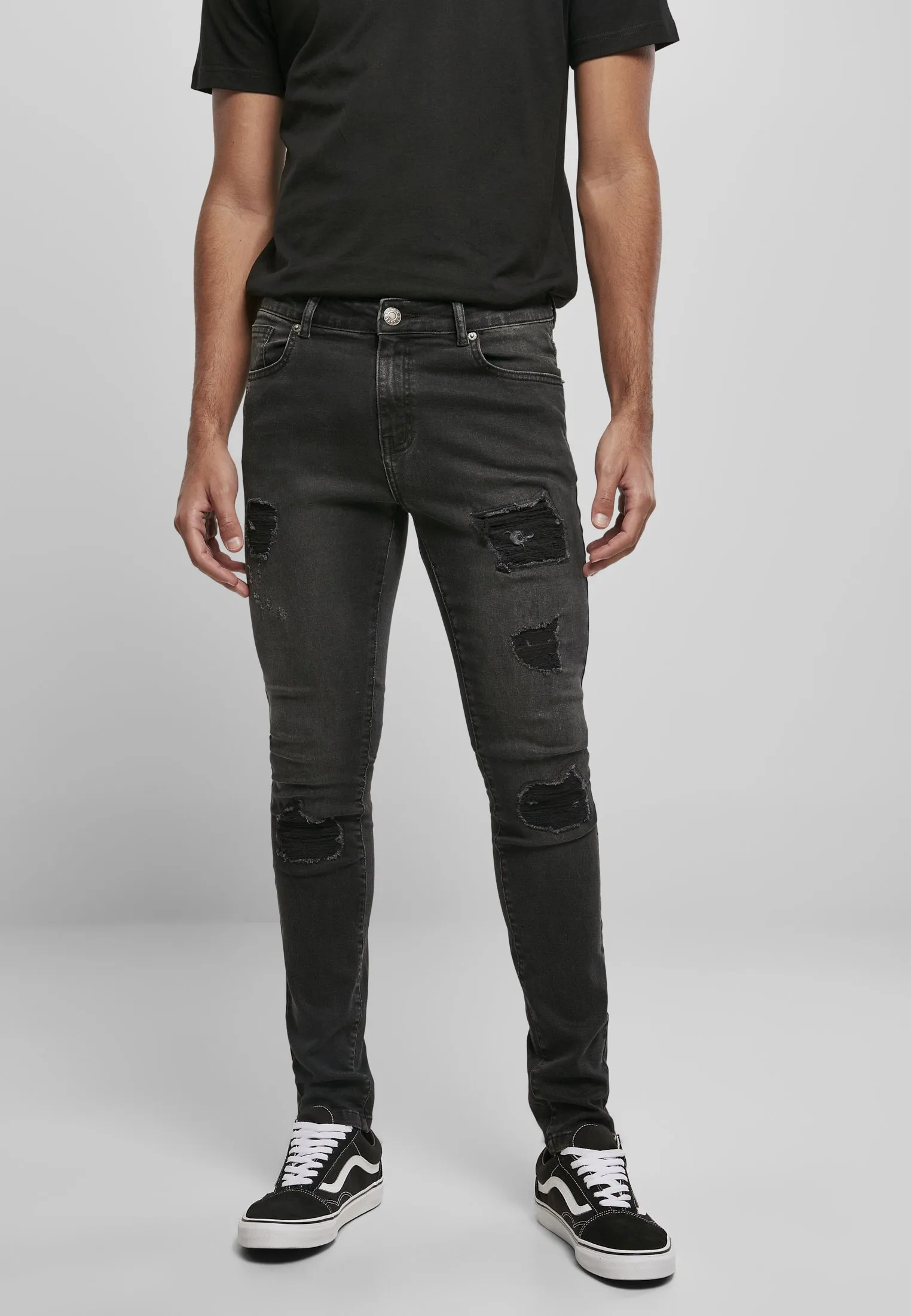 HEAVY DESTROYED SLIM FIT JEANS - Jeans slim fit