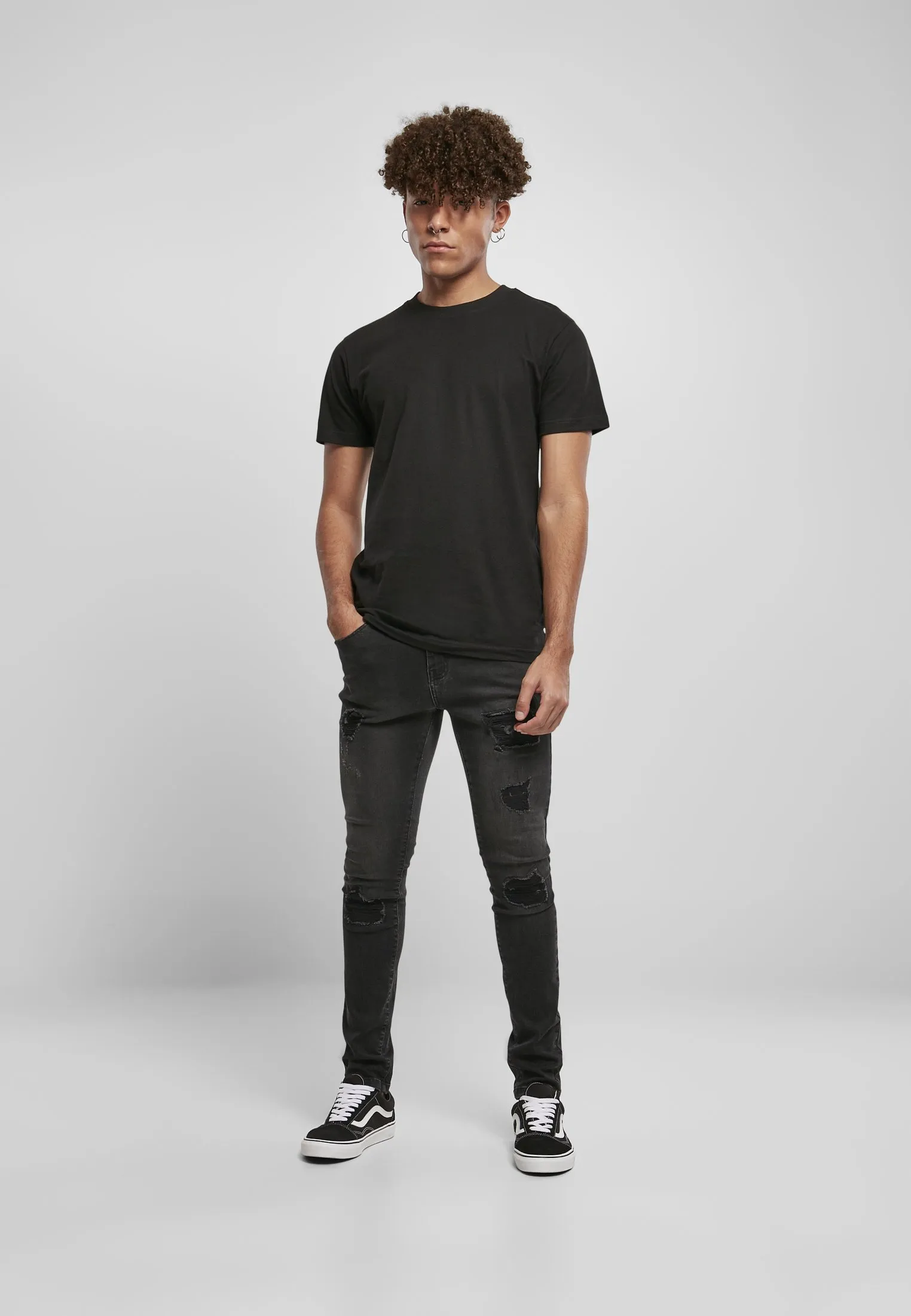 HEAVY DESTROYED SLIM FIT JEANS - Jeans slim fit