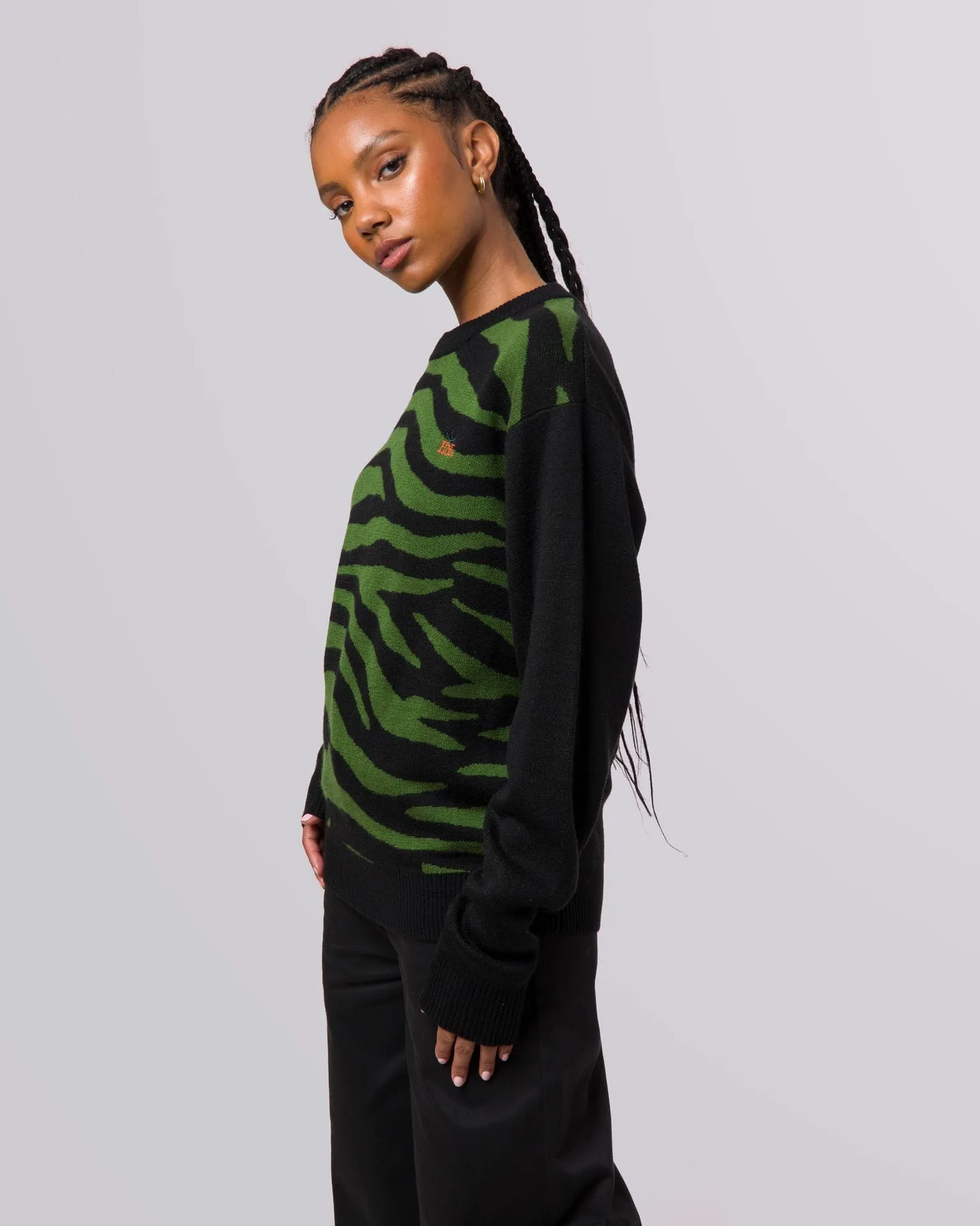 HUF CROWN SWEATER - BLACK