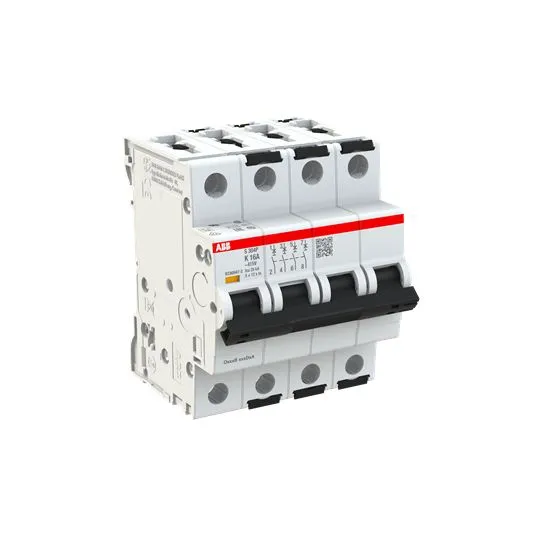 Interruttore magnetotermico ABB, 4P 16A 25 kA, Tipo K
