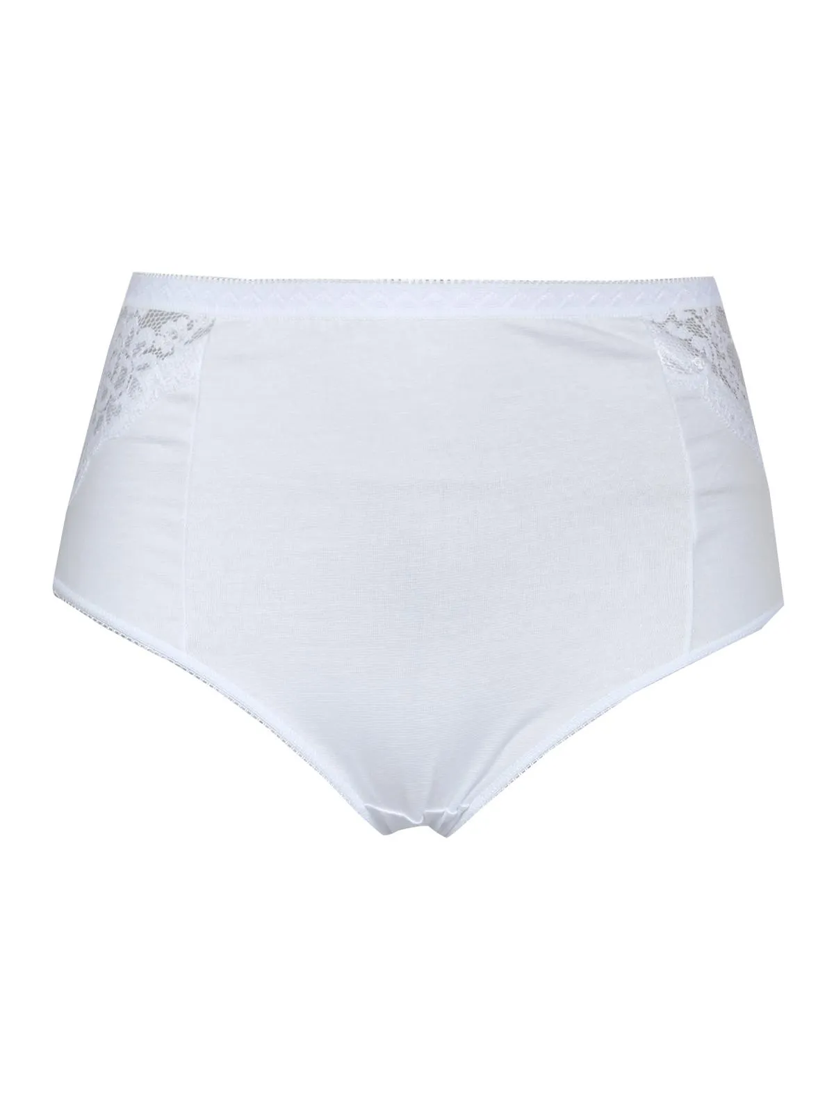 Intimami Jupe-culotte en coton blanc avec dentelle