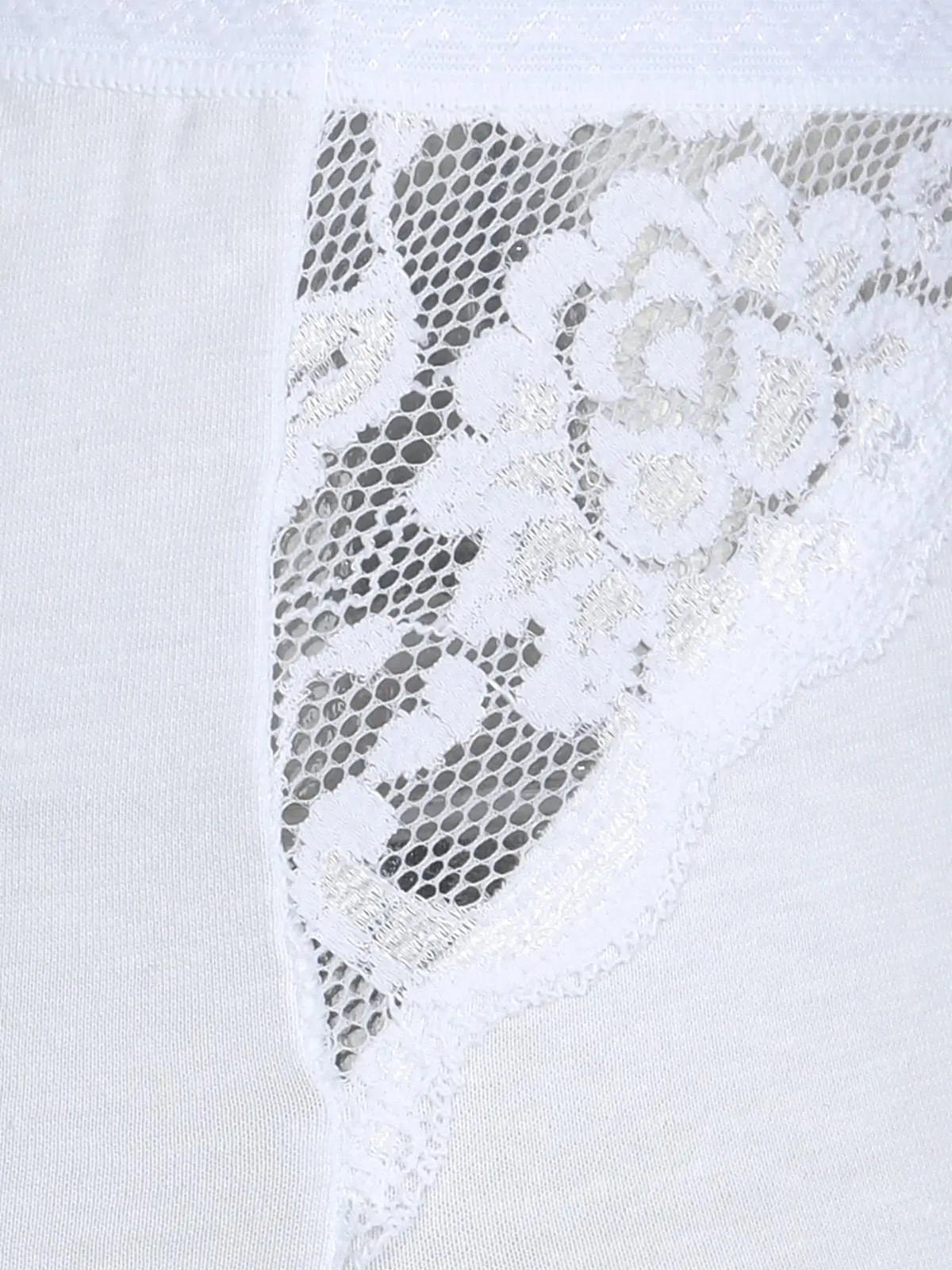 Intimami Jupe-culotte en coton blanc avec dentelle