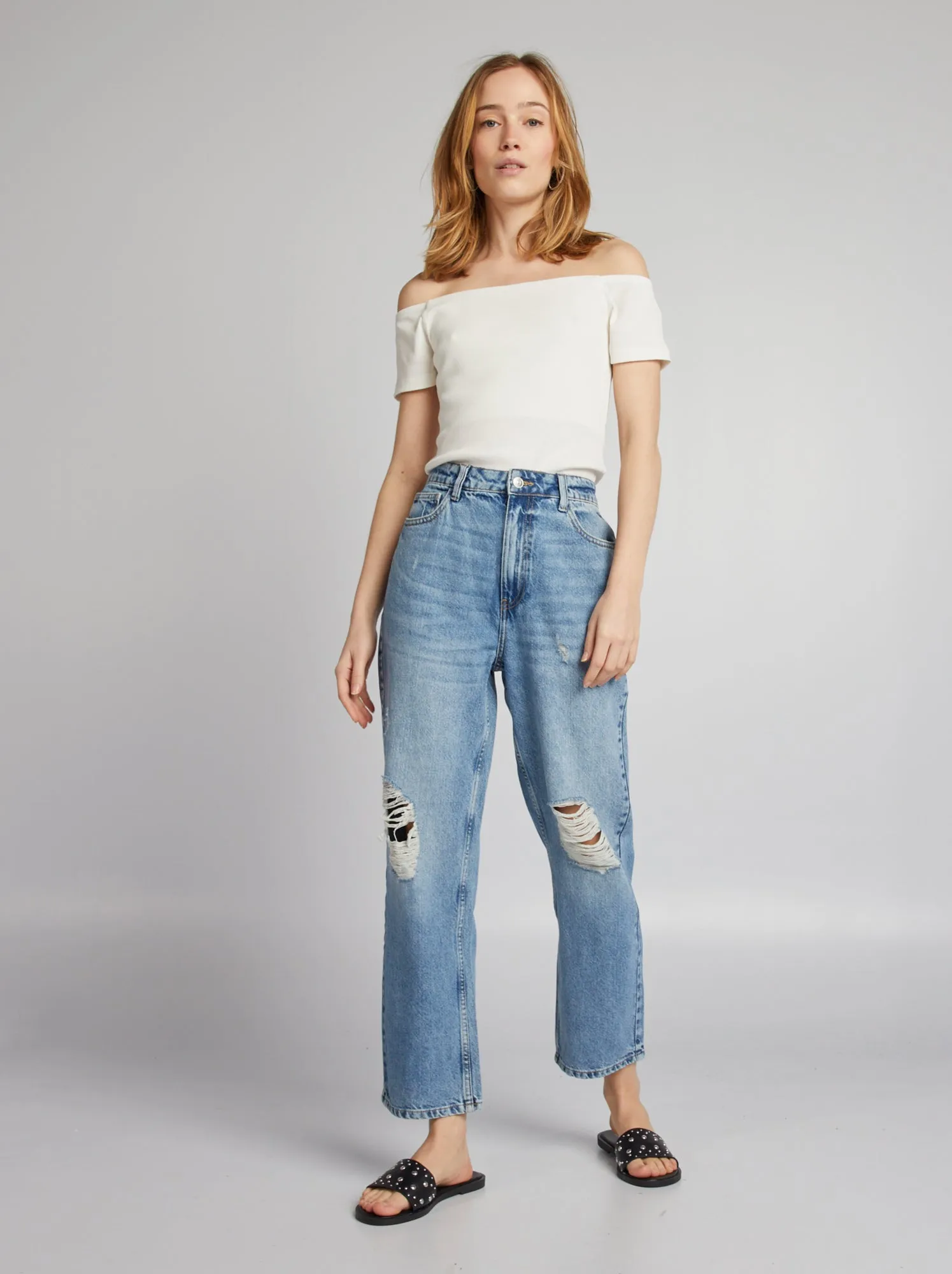 Jeans effetto destroy - BLU