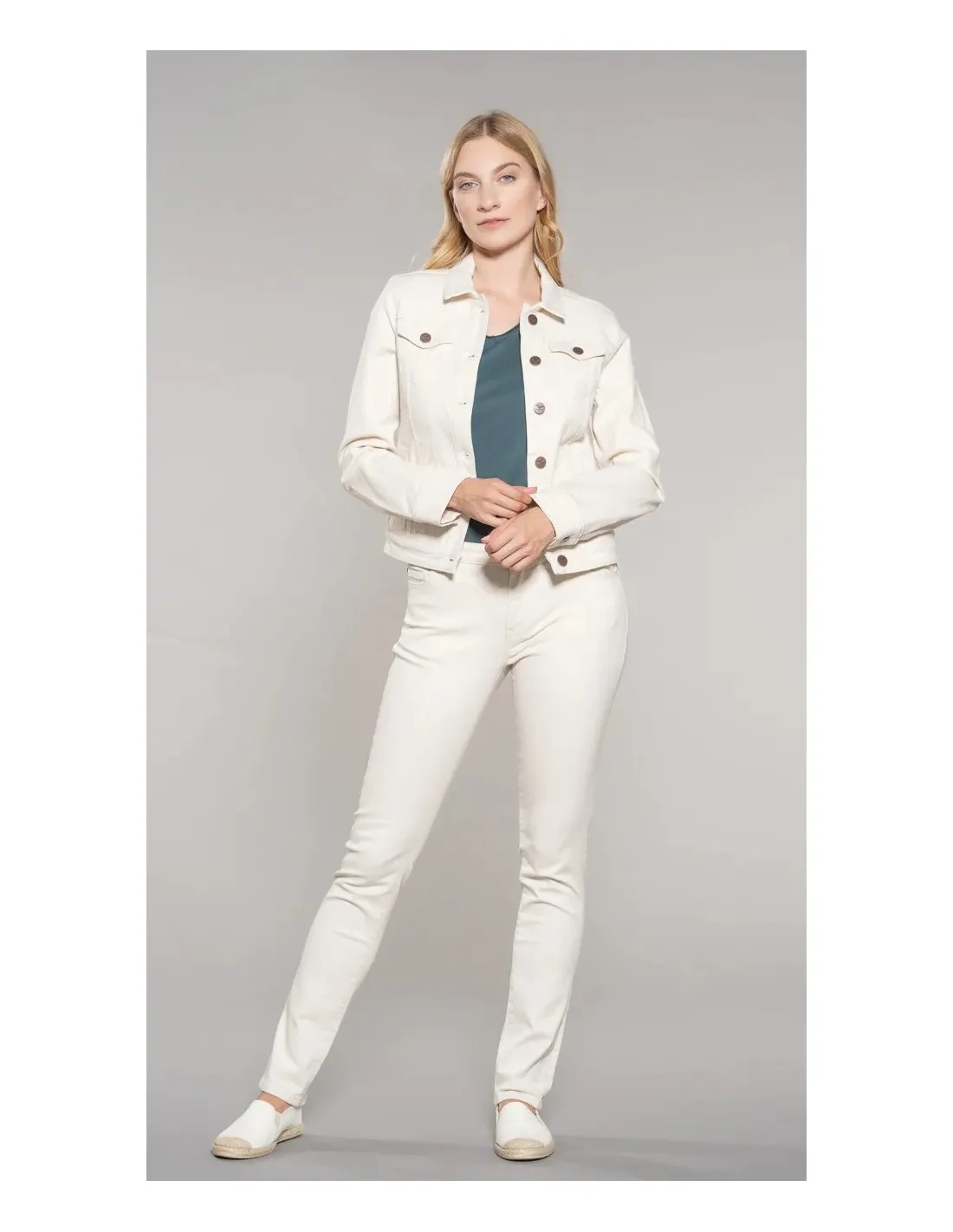 JEANS SLIM FIT IN COTONE BIOLOGICO NON TINTO "SVENJA"