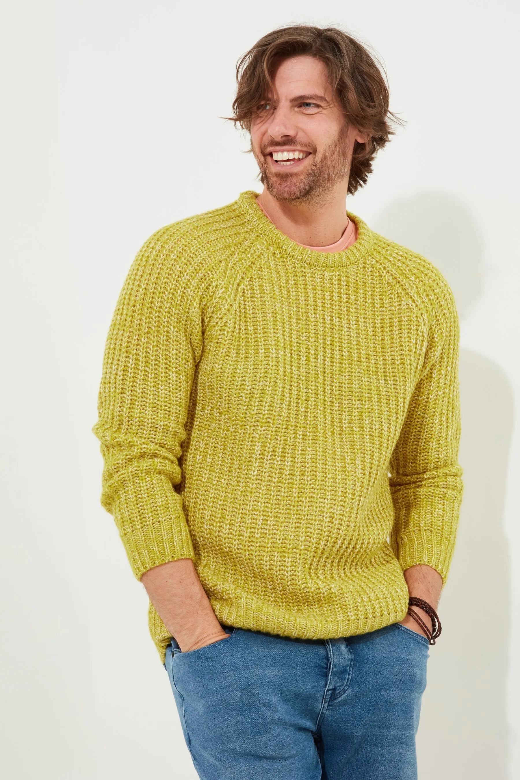 Joe Browns Chunky Knit Crew Neck Fisherman Jumper    
