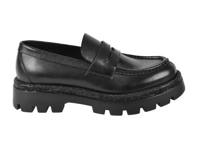 KEYS SCARPE SENZA LACCI DONNA INVERNO K8970 8242  MOCASSINI BLACK