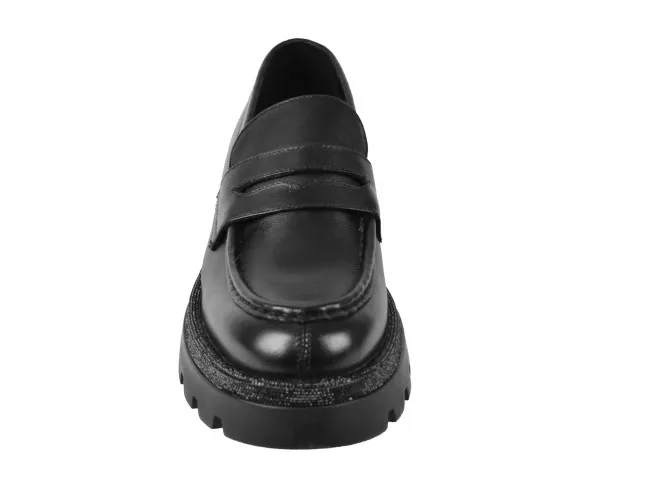KEYS SCARPE SENZA LACCI DONNA INVERNO K8970 8242  MOCASSINI BLACK