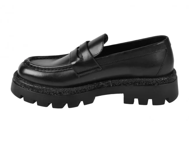 KEYS SCARPE SENZA LACCI DONNA INVERNO K8970 8242  MOCASSINI BLACK
