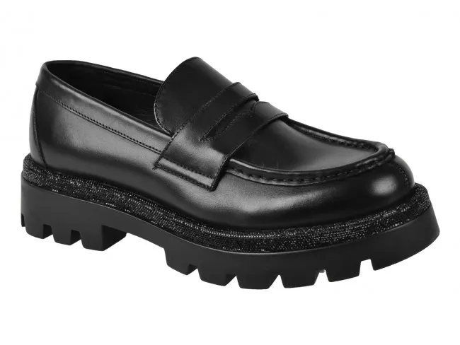 KEYS SCARPE SENZA LACCI DONNA INVERNO K8970 8242  MOCASSINI BLACK