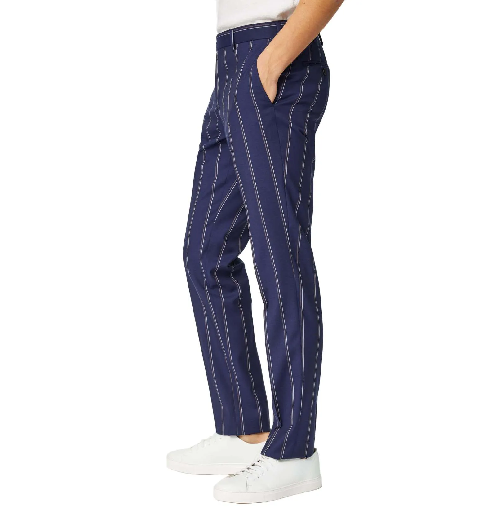 L.B.M. 1911 uomo abito monopetto macro gessato blu 3673 33069/1