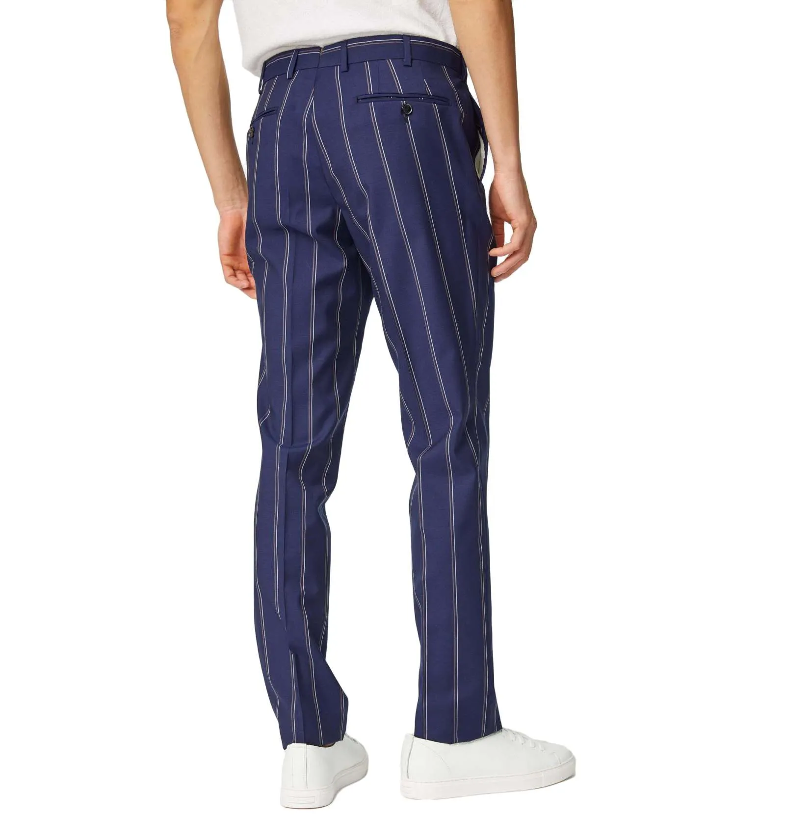 L.B.M. 1911 uomo abito monopetto macro gessato blu 3673 33069/1