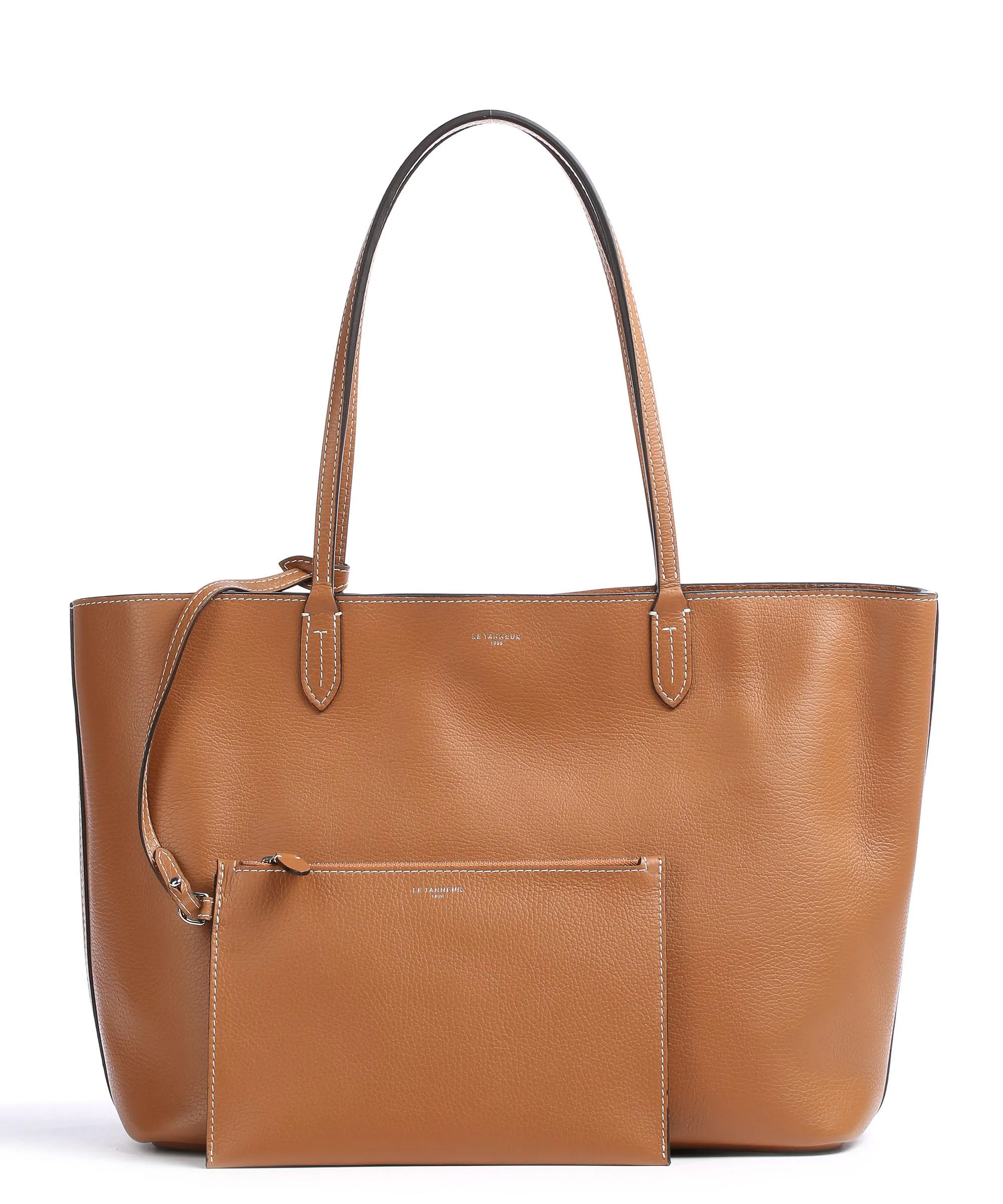  Le Tanneur Louise Borsa shopper pelle granulata tan  