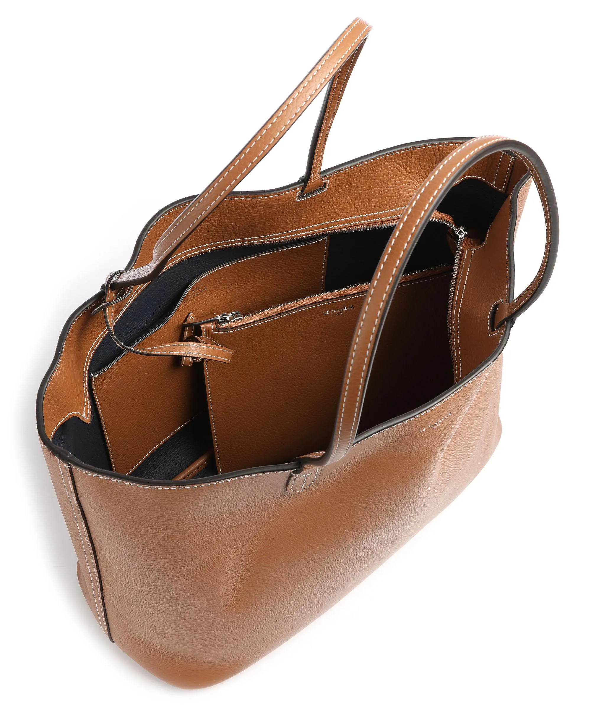  Le Tanneur Louise Borsa shopper pelle granulata tan  