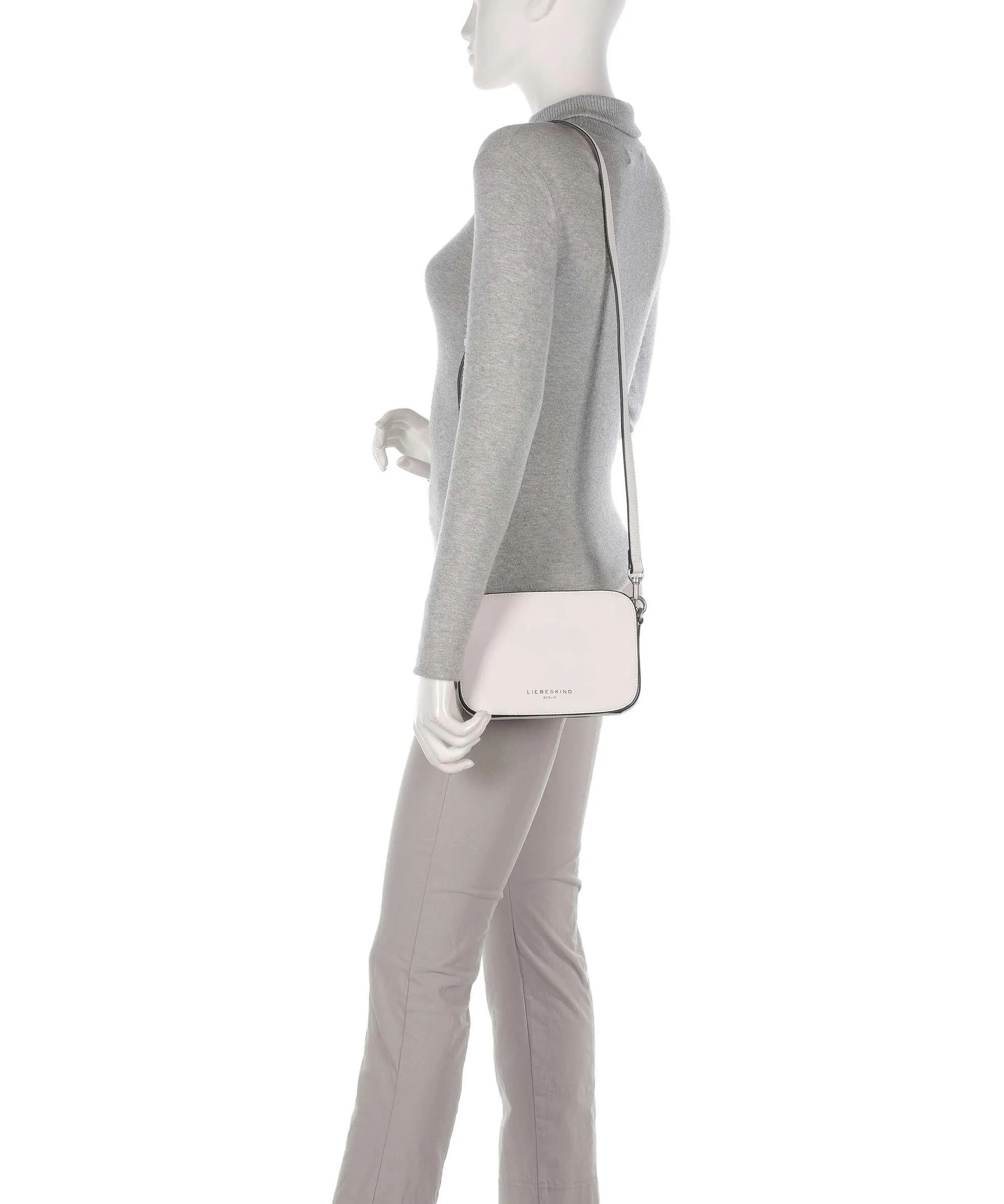  Liebeskind Harris Luka Borsa a tracolla pelle granulata bianco  