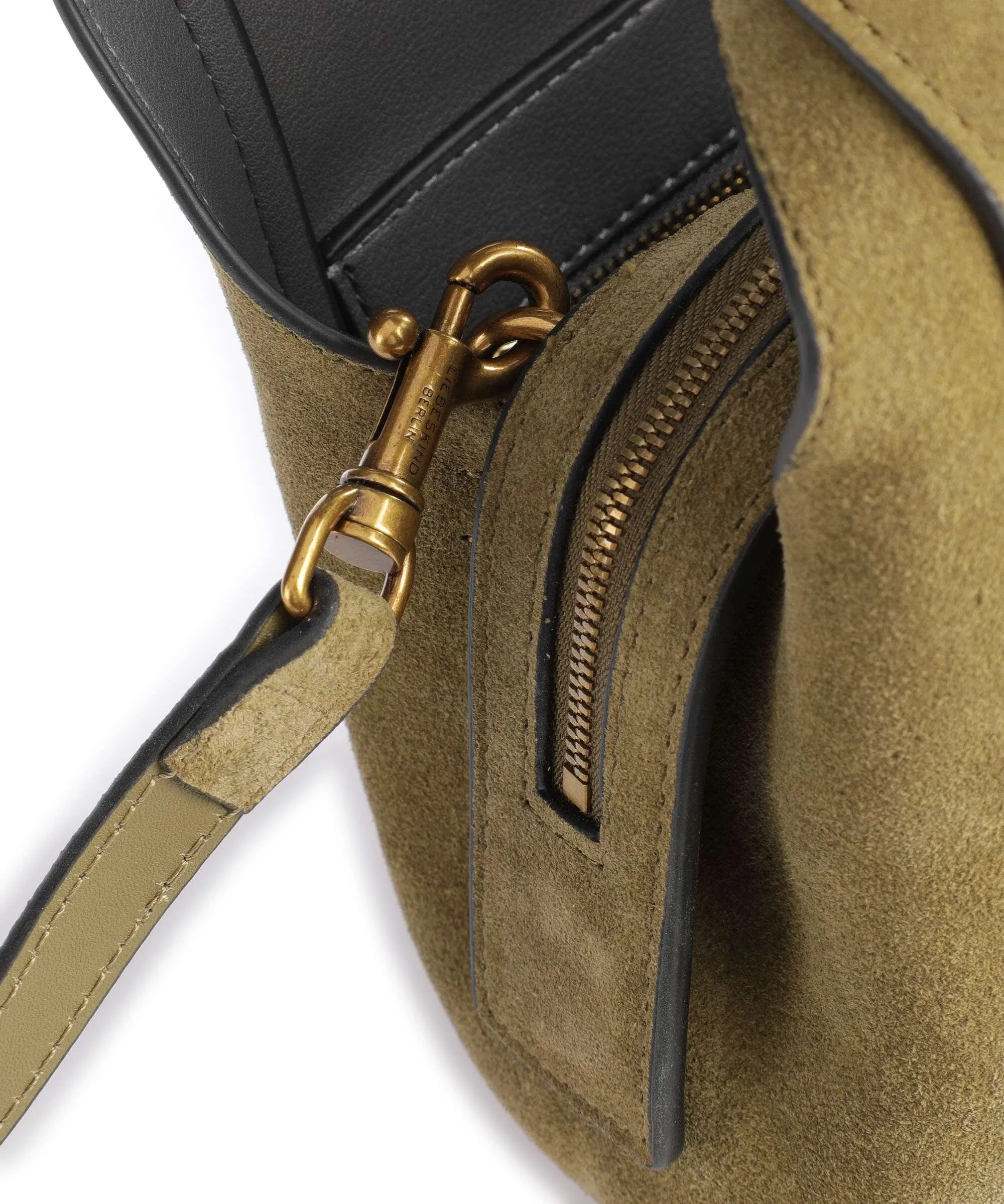  Liebeskind Lilly Hydro Suede S Borsa a tracolla pelle ruvida verde-oliva  