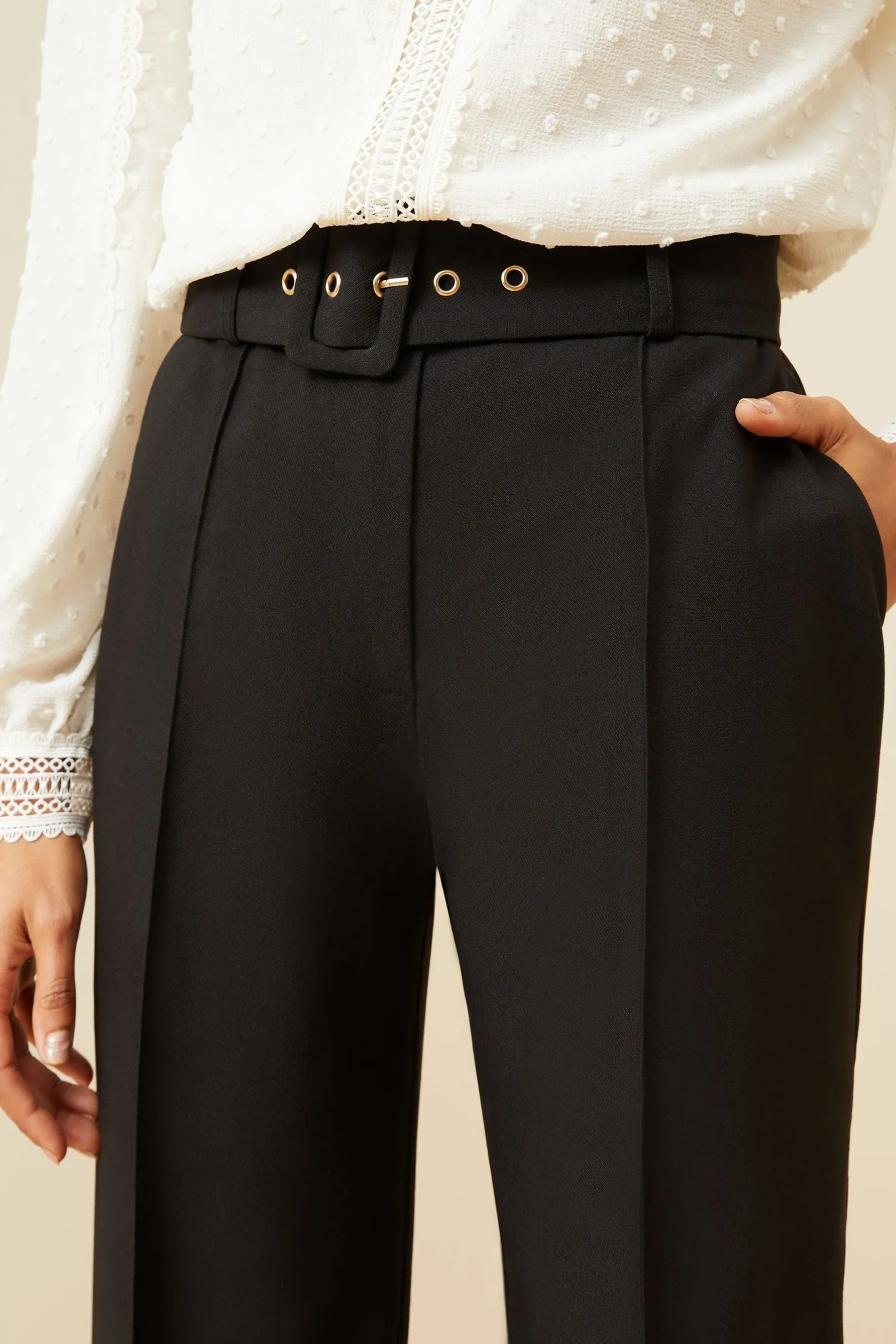 Love & Roses - Scarpe a vita alta con fondo ampio Sartoriale Pantaloni    