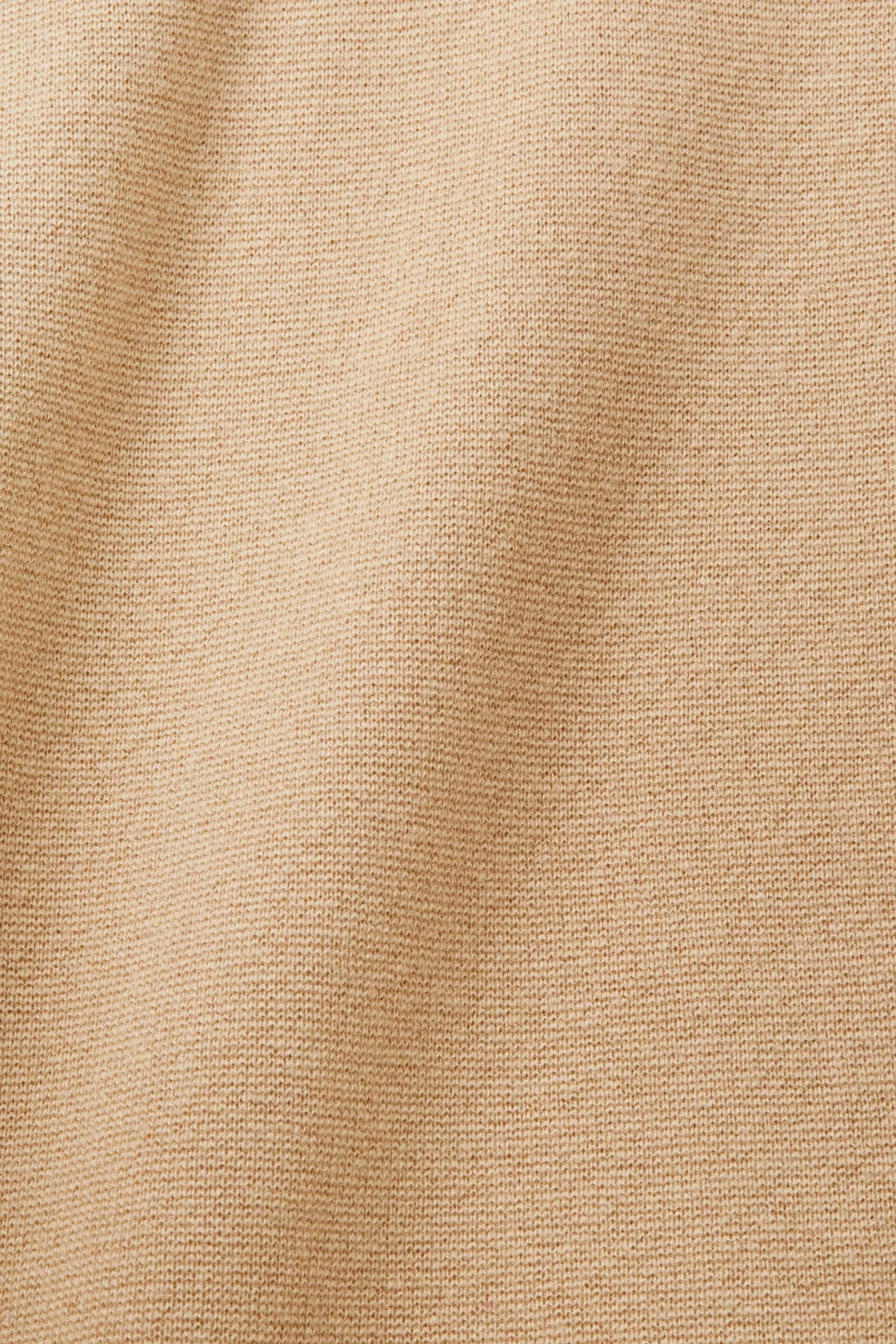 Maglia basic con scollo a V, misto lana