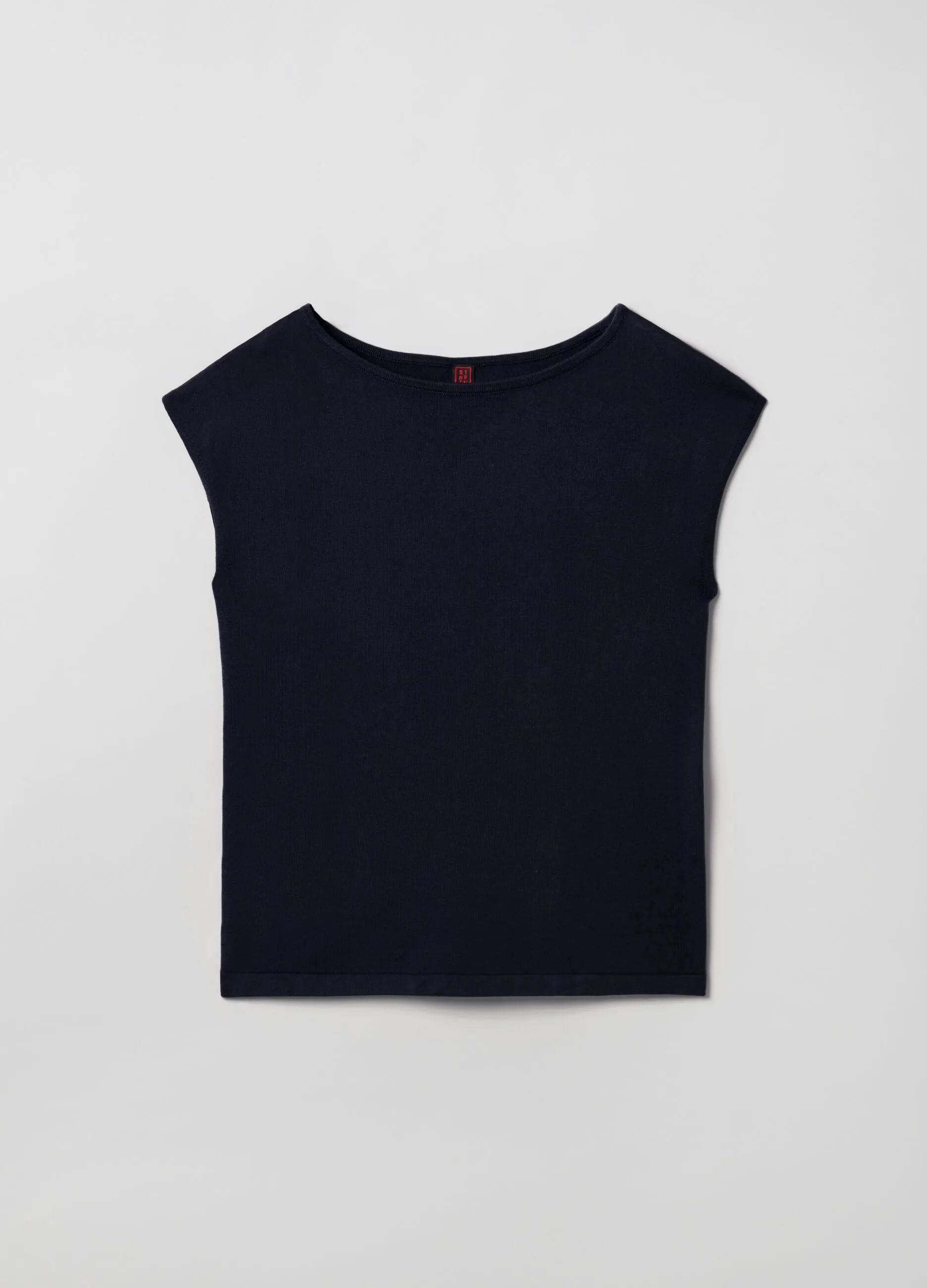 Maglia in seta e cotone tinta unita