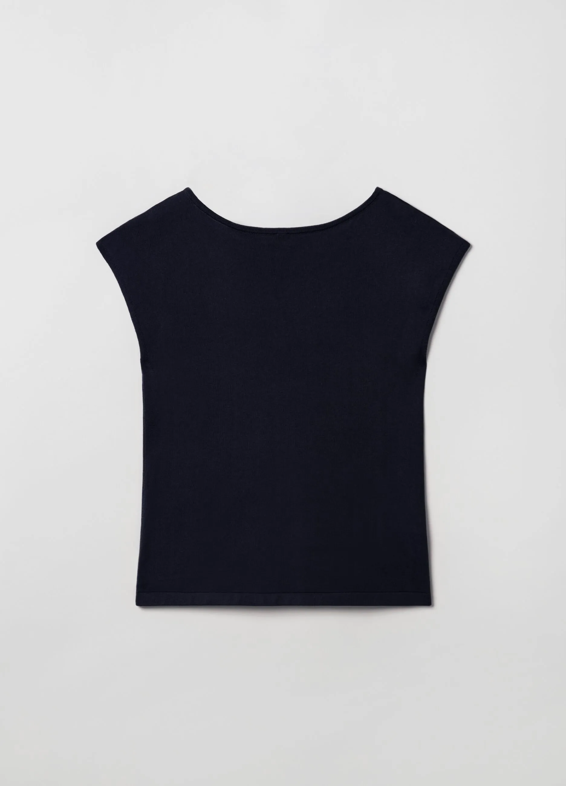 Maglia in seta e cotone tinta unita