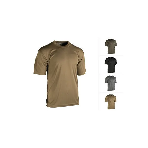 Maglia tecnica Quick Dry m/corta velcri sulle maniche Coyote