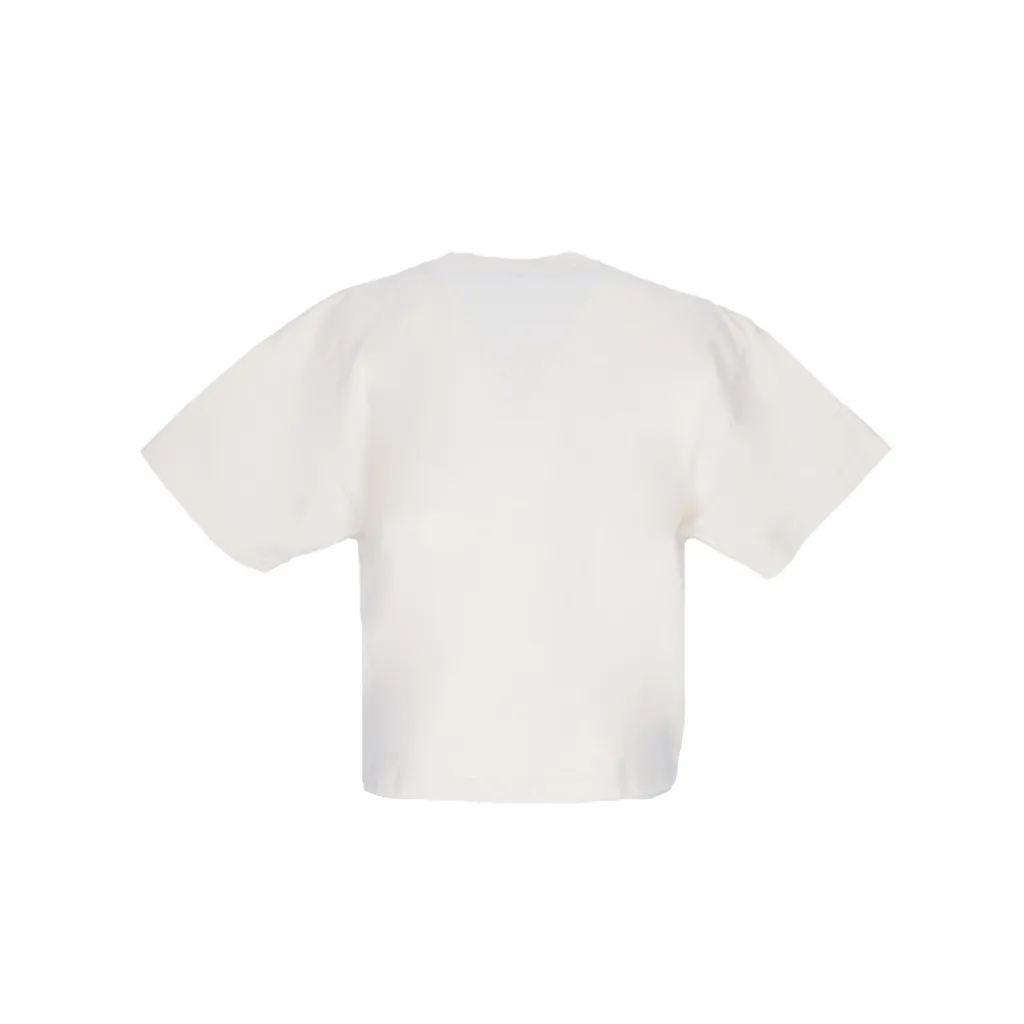 maglietta donna mini puppy custom crop tee UNBLEACHED