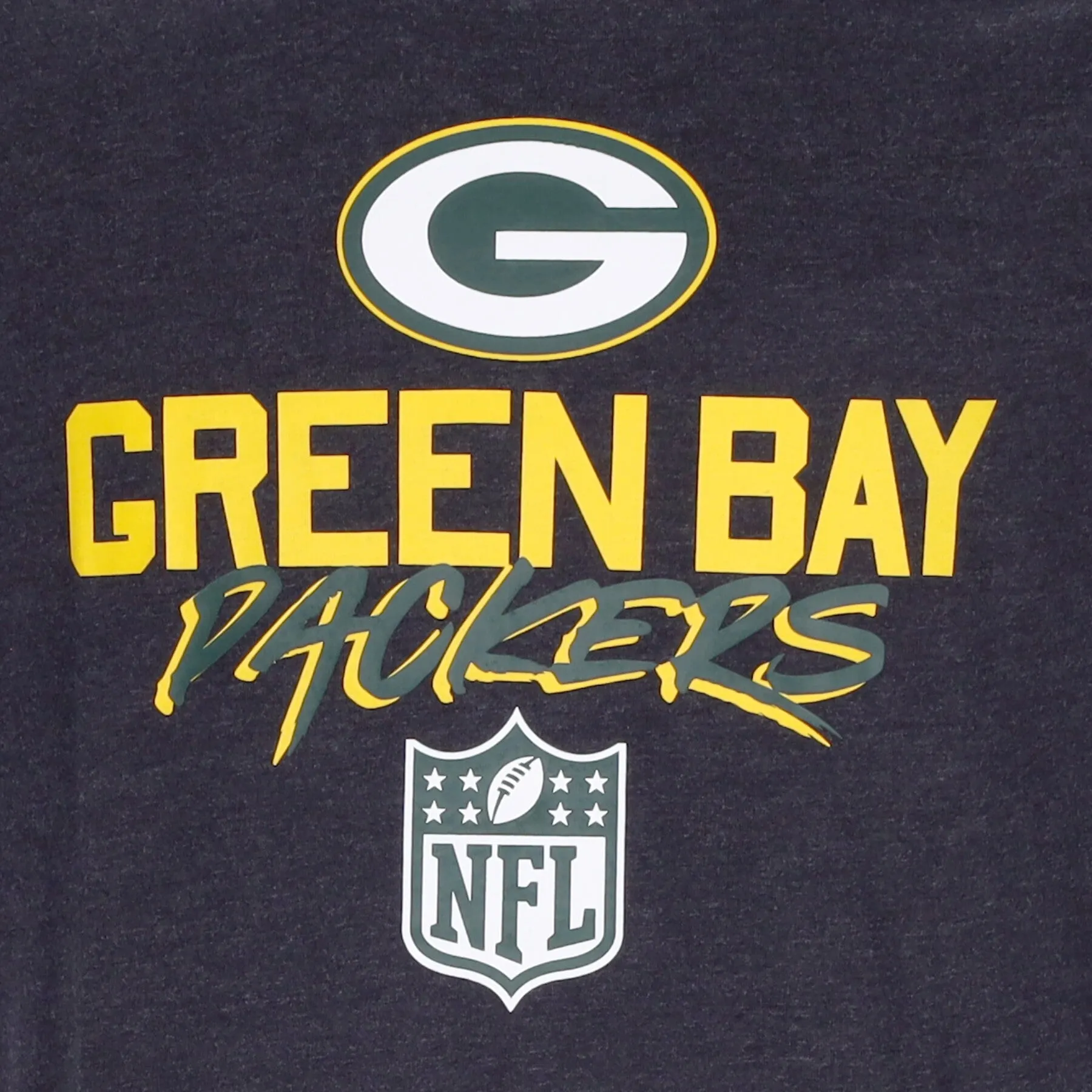 Maglietta Uomo Nfl Script Tee Grepac Heather Graphite/green