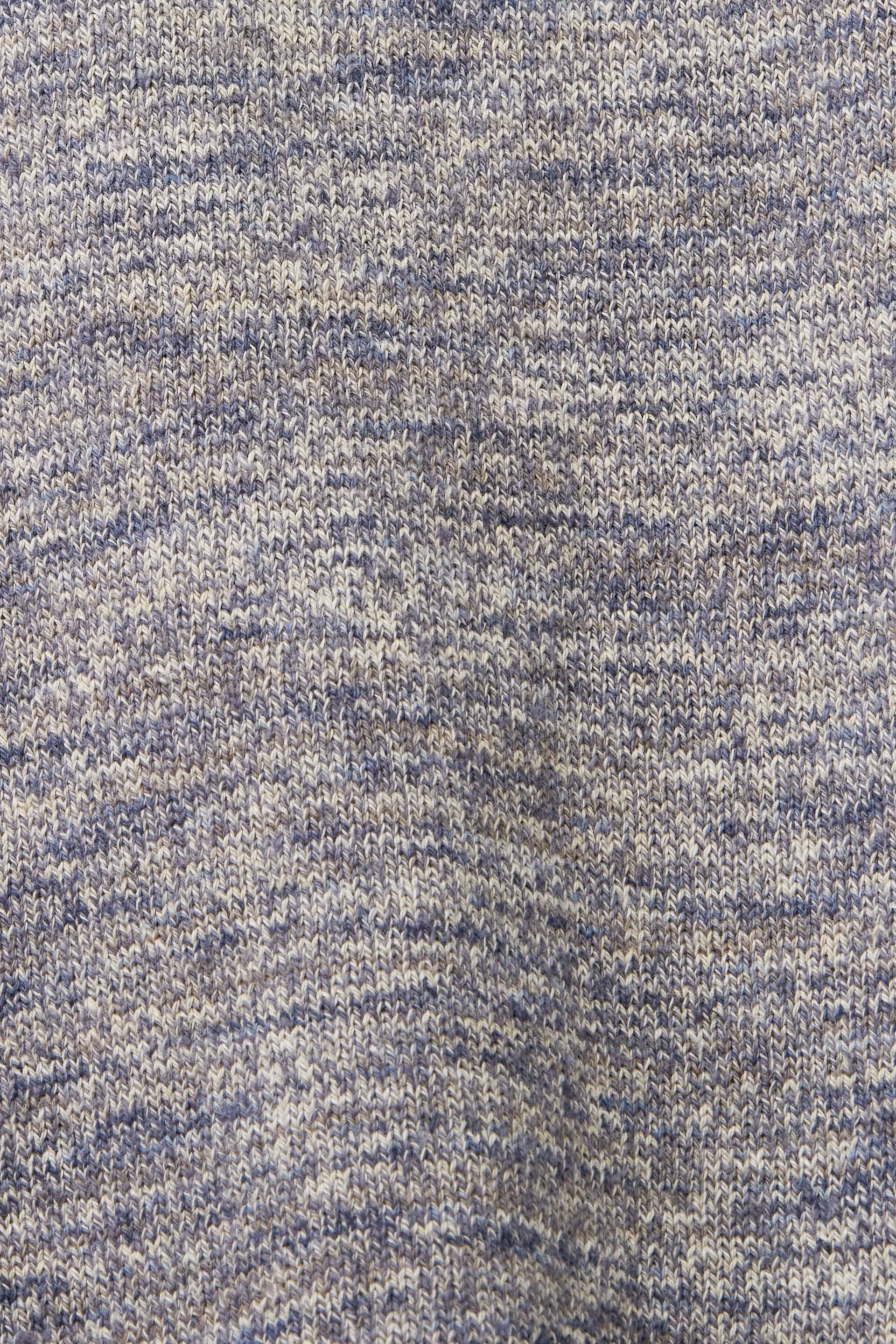 Maglione a manica corta in maglia melangiata