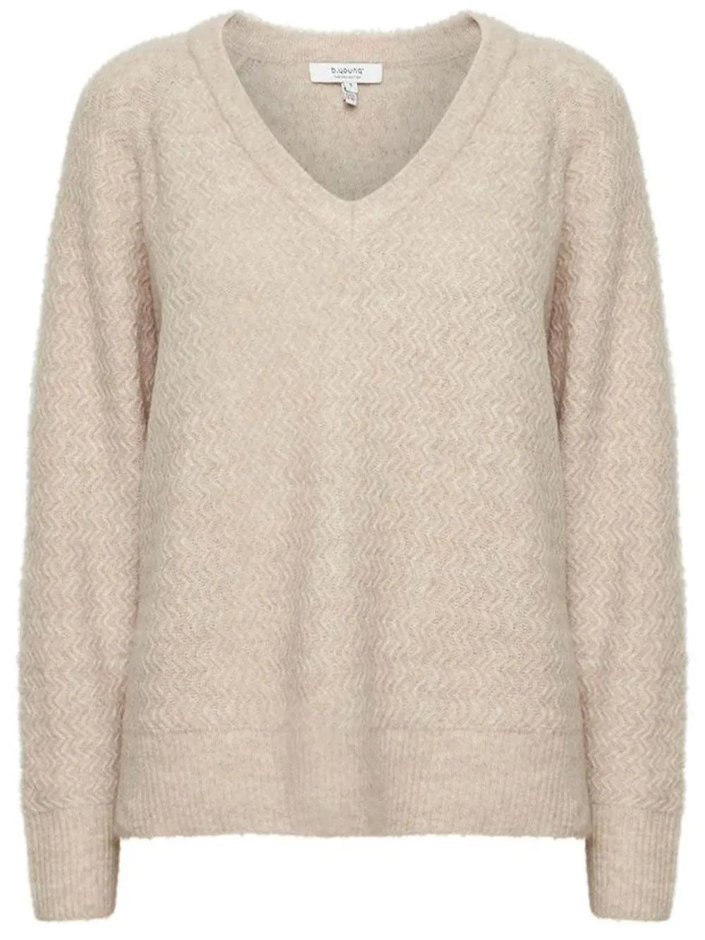 Maglione Donna V misto lana beige