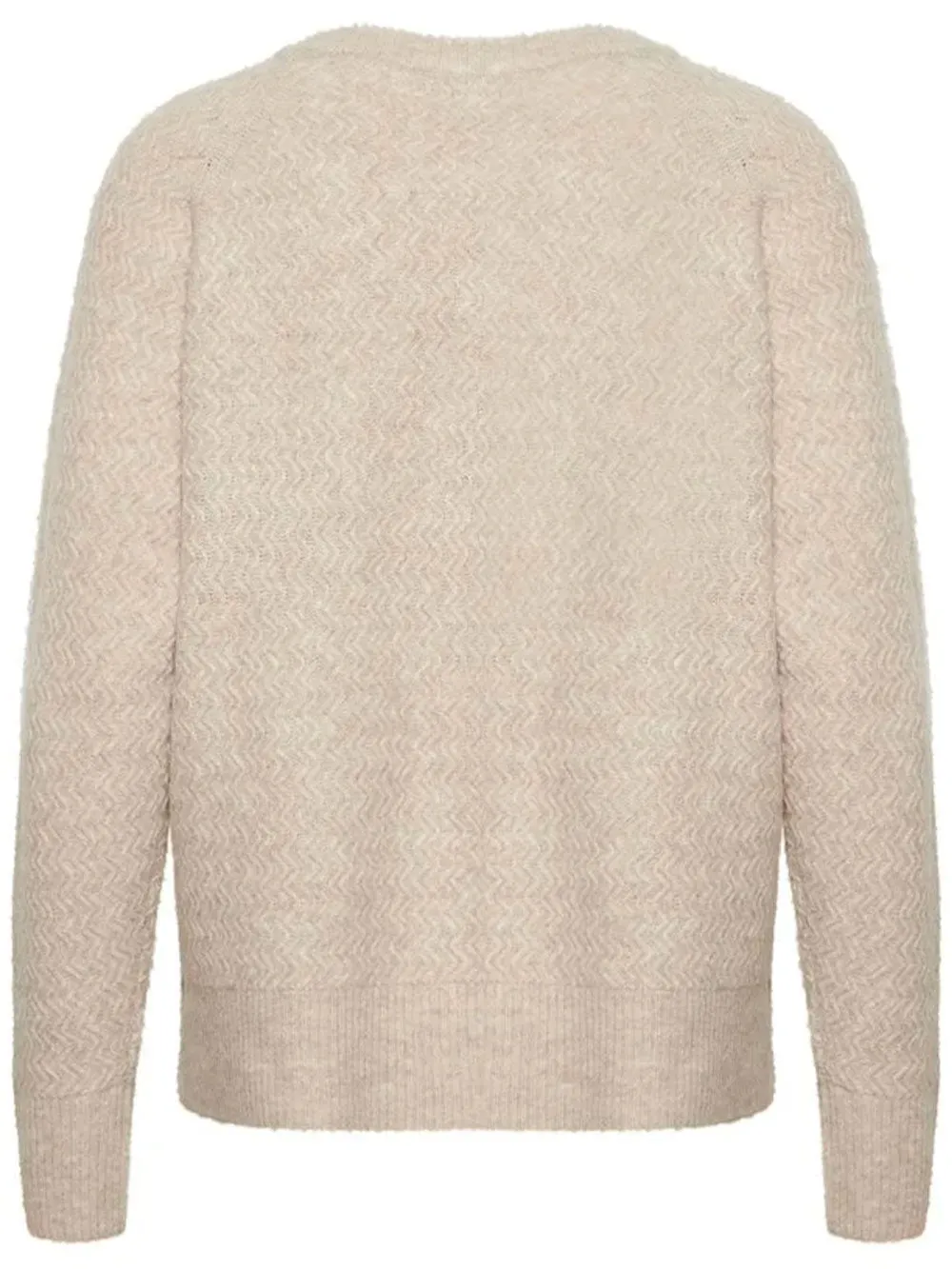 Maglione Donna V misto lana beige