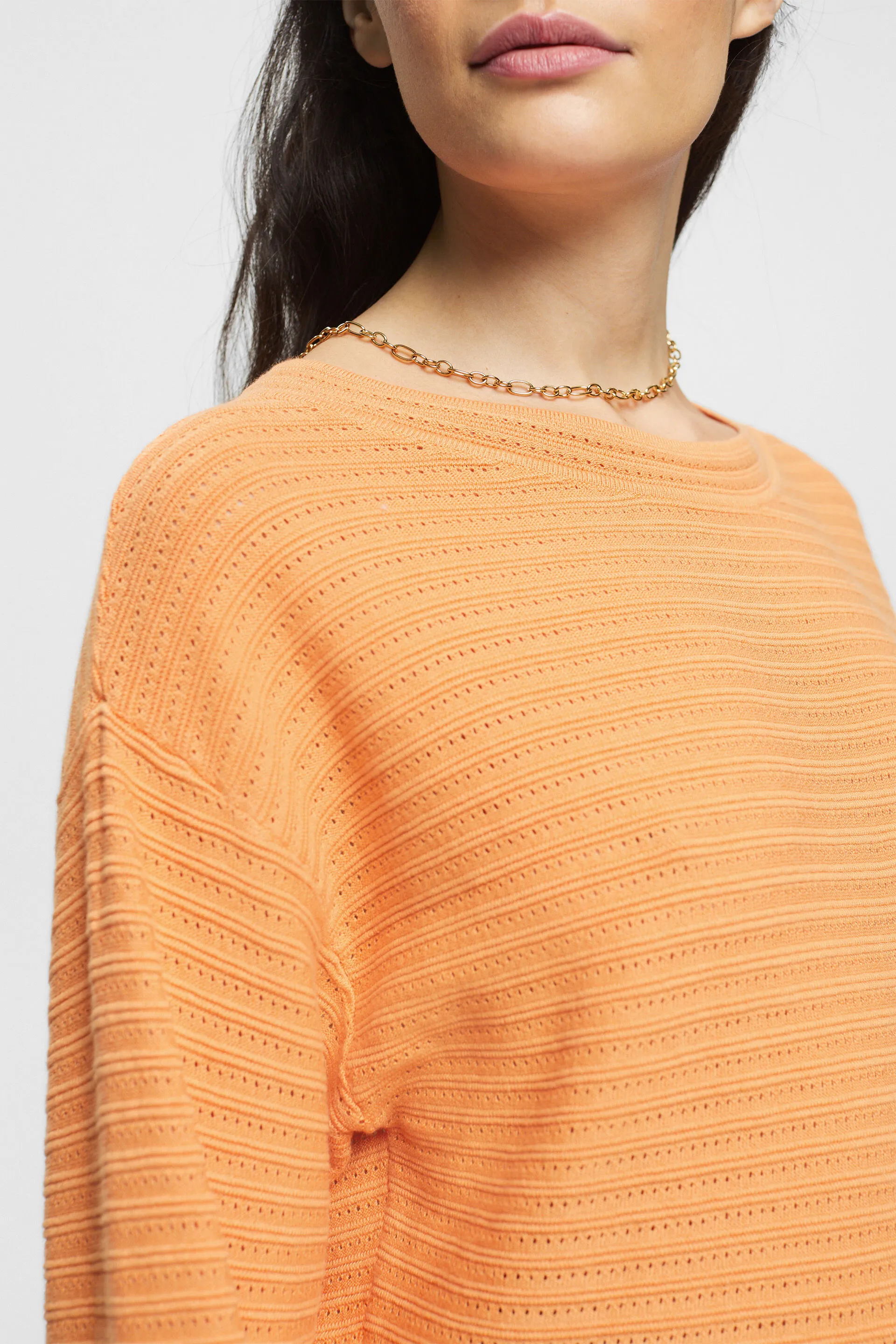 Maglione in maglia mista a righe