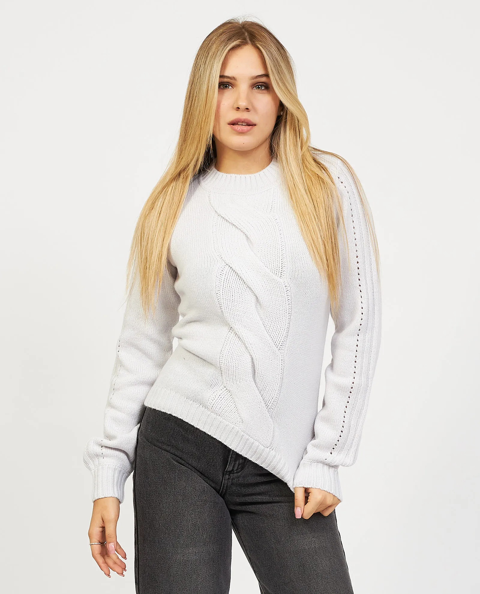Maglione Patrizia Pepe con trecce cut-out in misto lana
