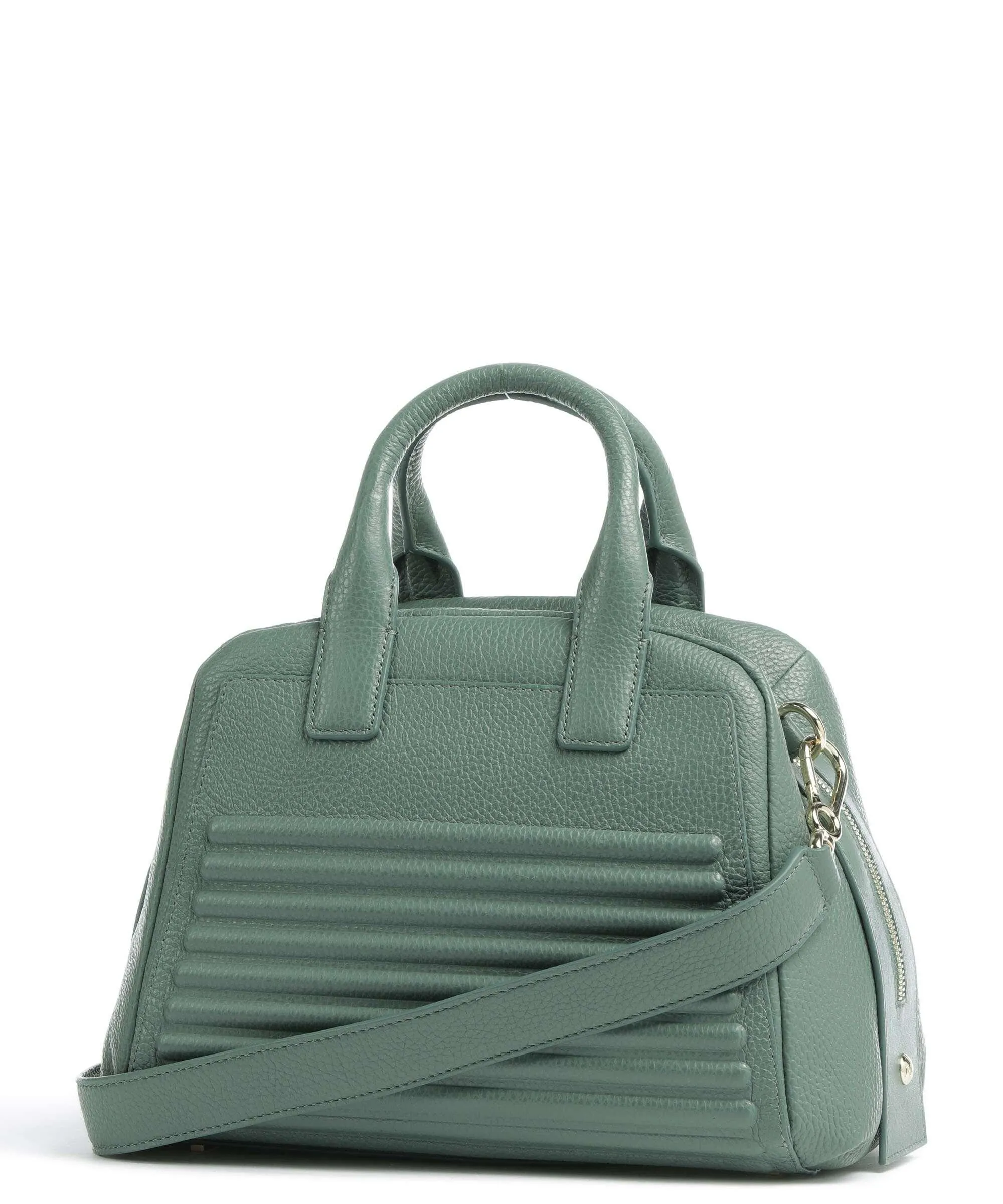  Mandarina Duck I-Con Borsa a mano pelle di vitello grana verde  