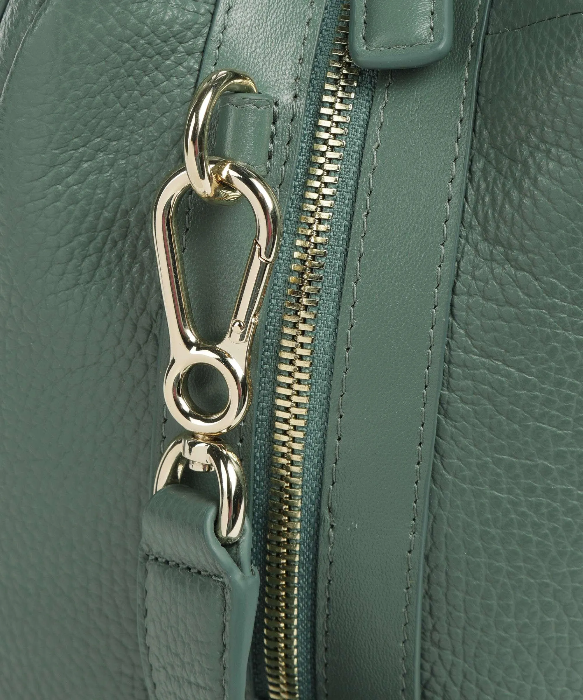  Mandarina Duck I-Con Borsa a mano pelle di vitello grana verde  