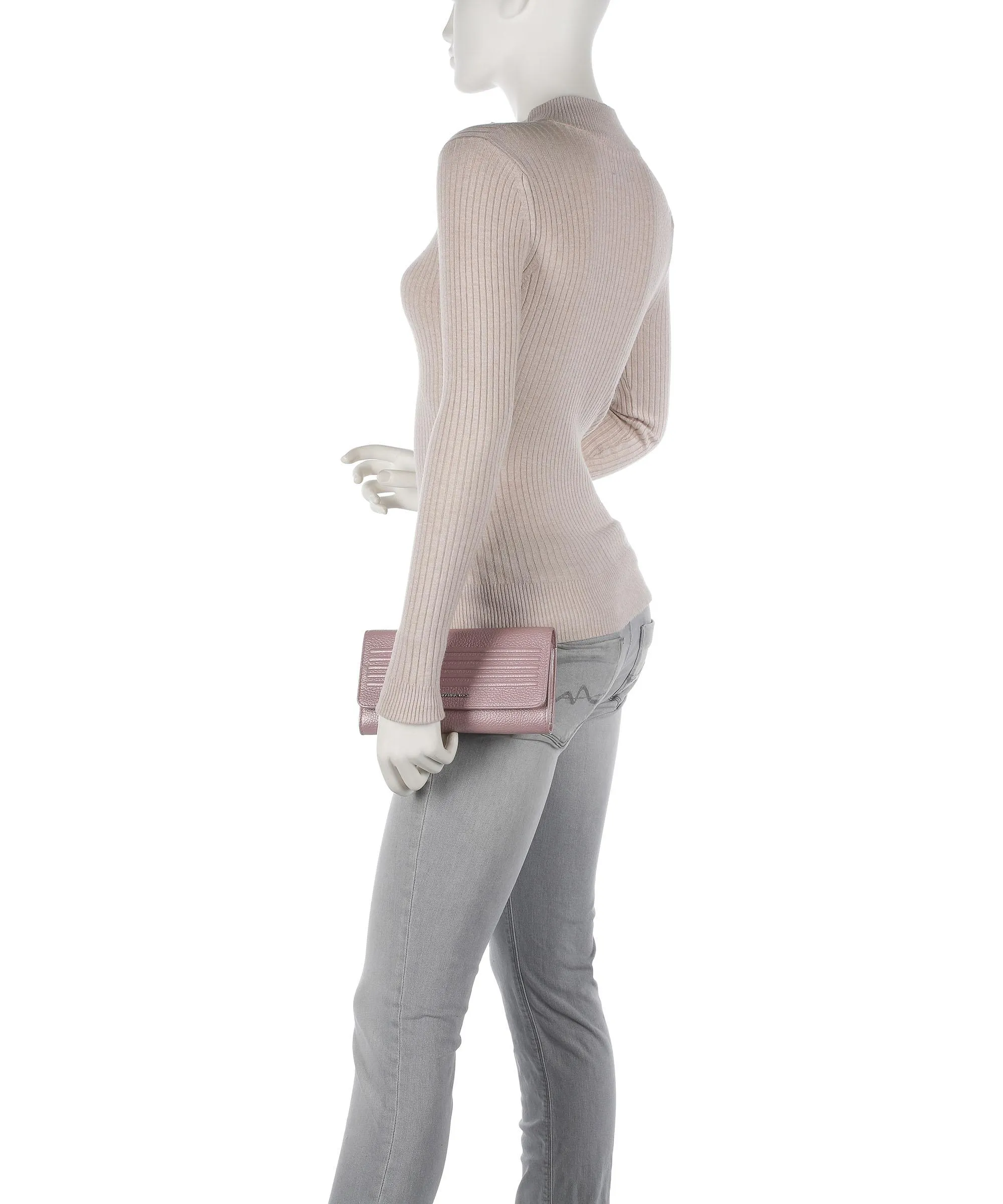  Mandarina Duck I-Con Borsa a tracolla pelle di vitello grana rosa  