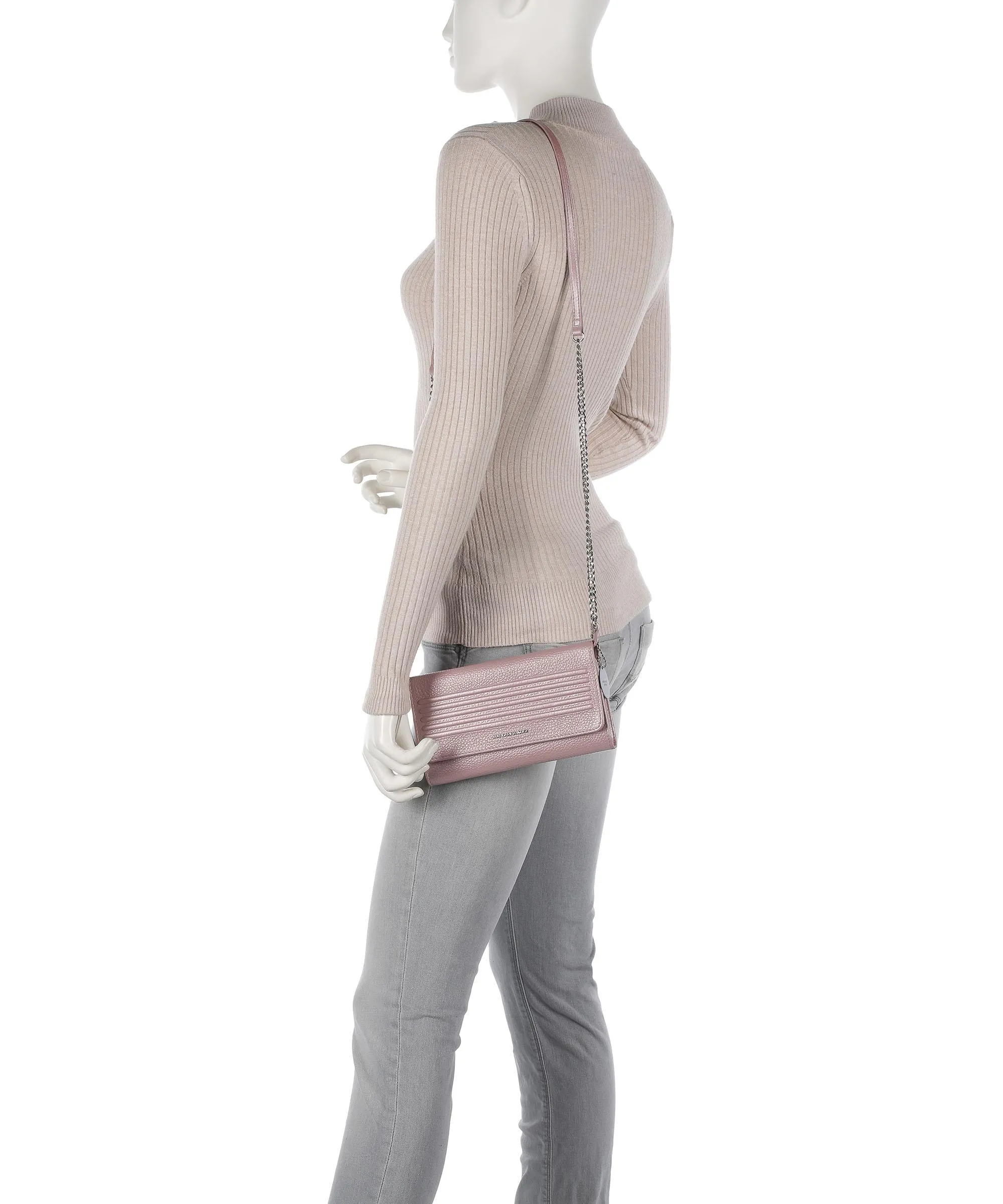  Mandarina Duck I-Con Borsa a tracolla pelle di vitello grana rosa  