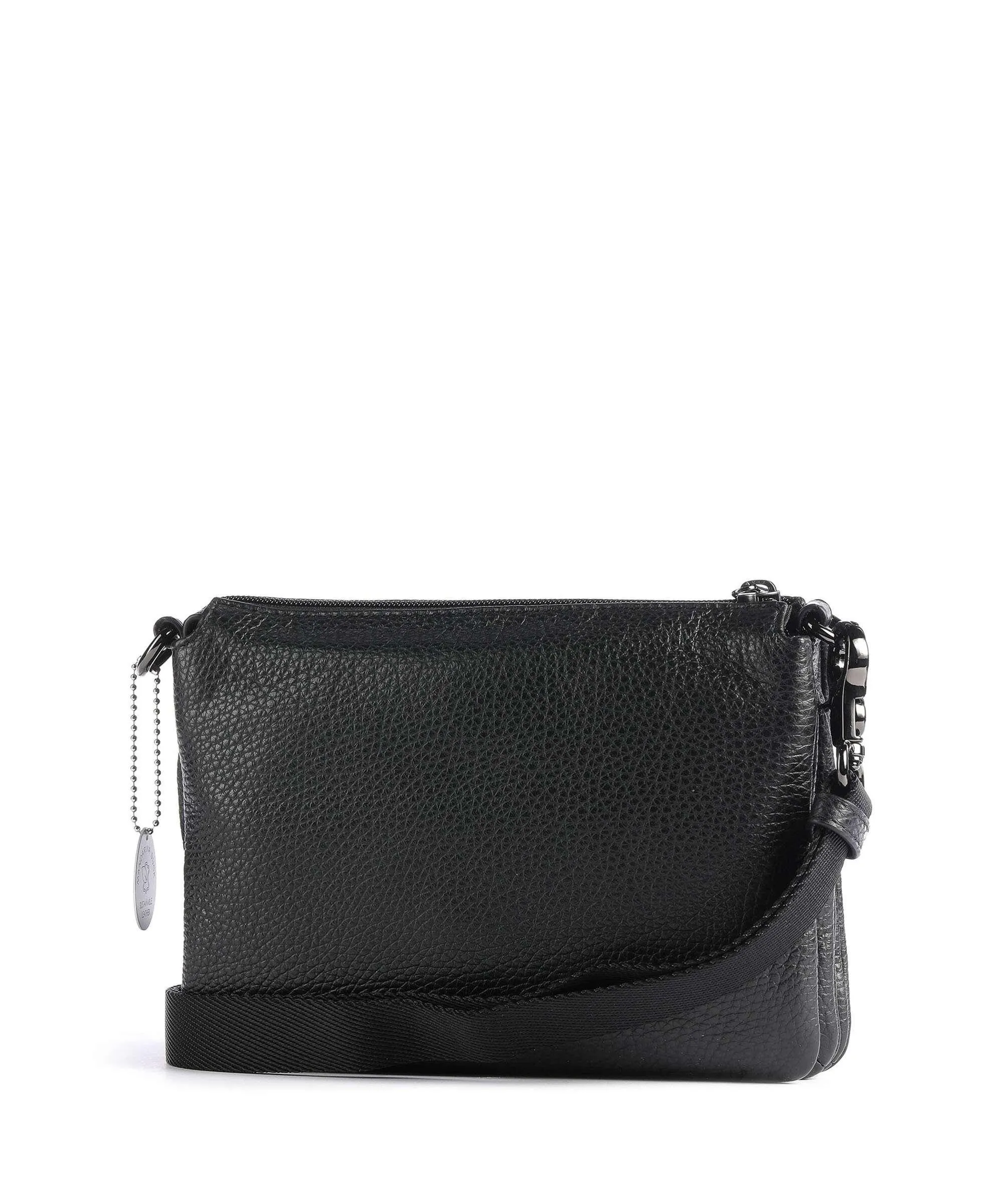  Mandarina Duck Mellow Leather Borsa a tracolla pelle di vitello grana nero  