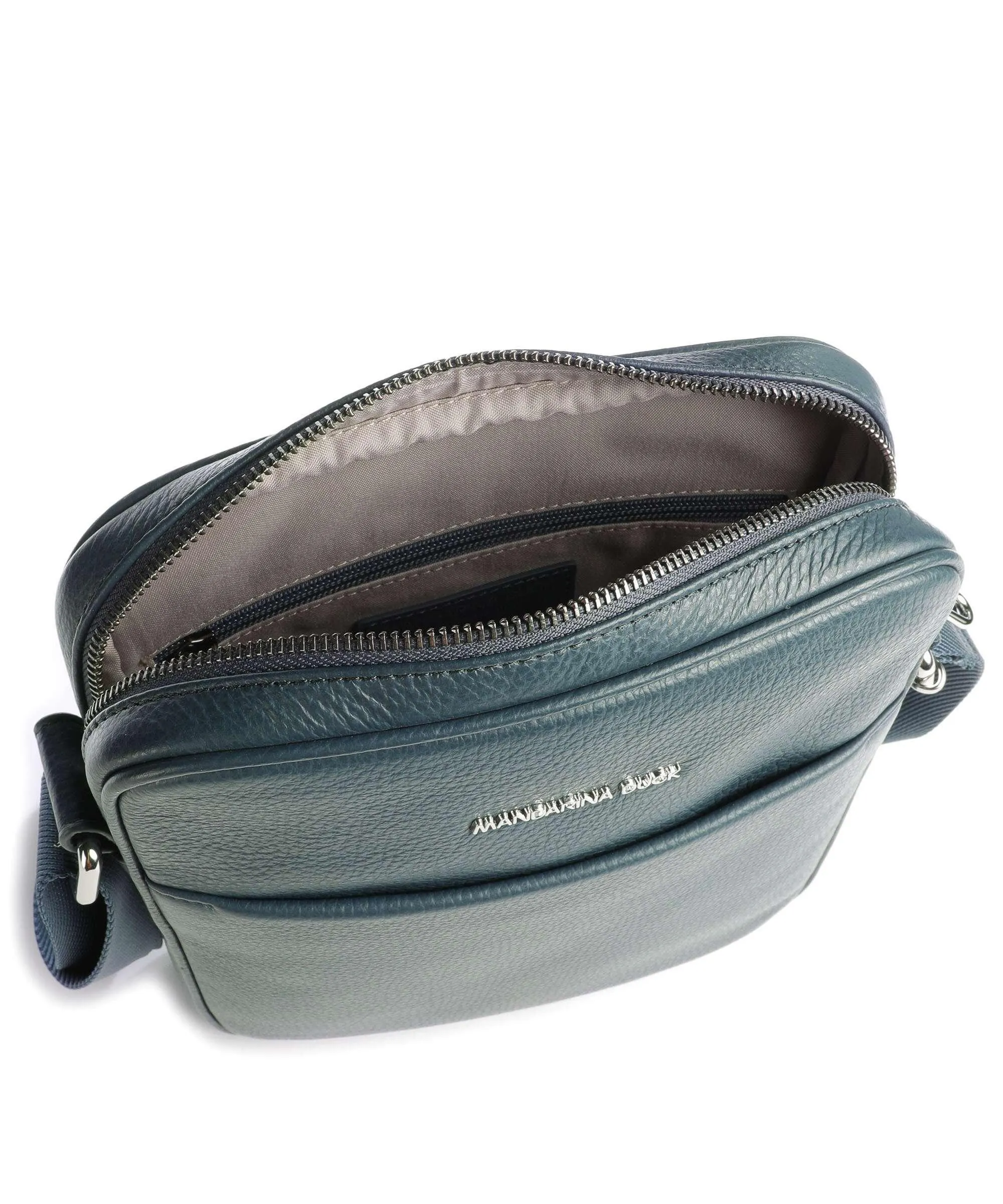  Mandarina Duck Mellow Urban Borsa a tracolla pelle di vitello grana petrol  