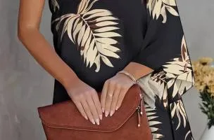 Miniabito elegante, nero/stampato