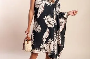 Miniabito elegante, nero/stampato
