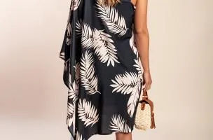 Miniabito elegante, nero/stampato